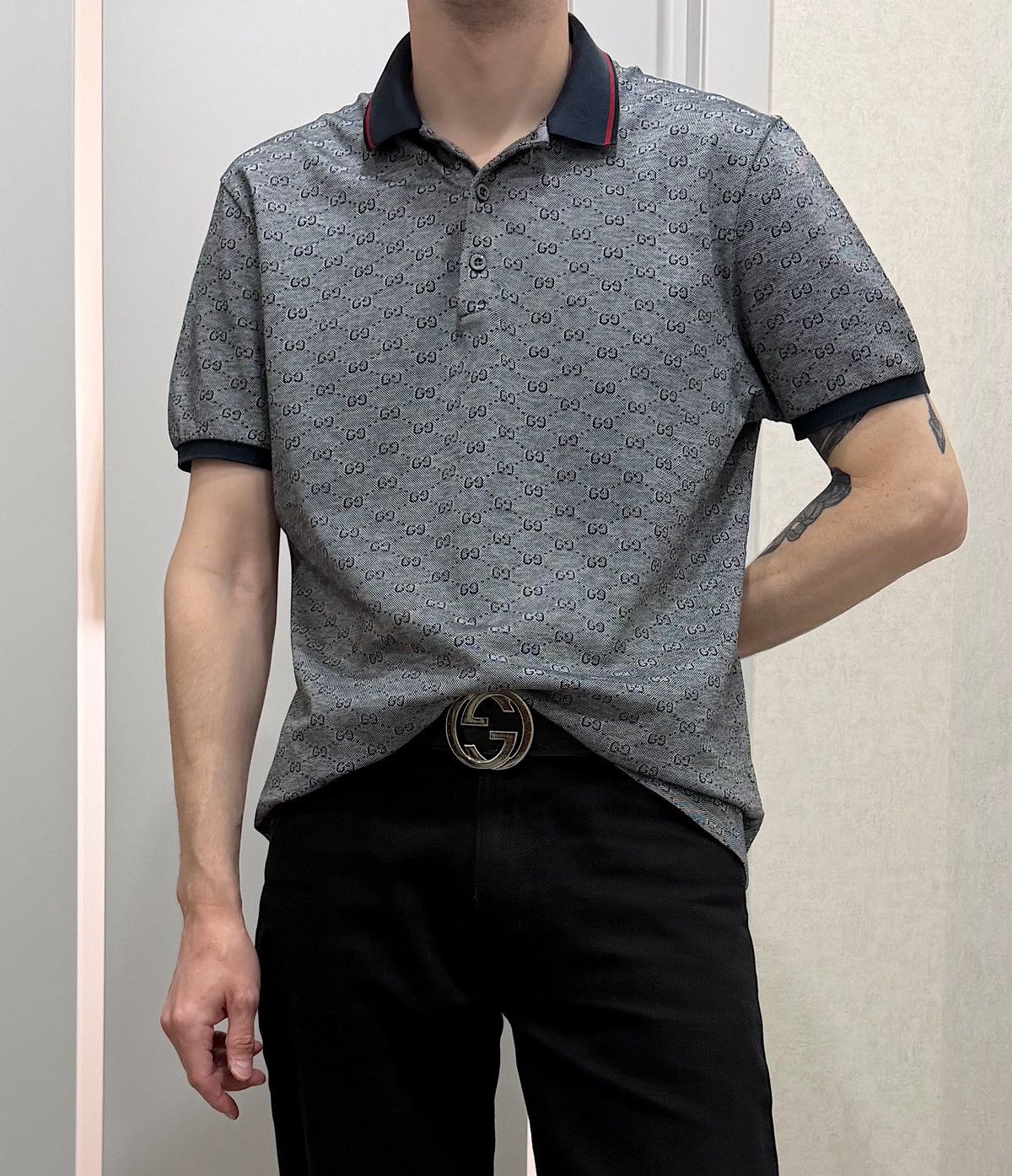 Gucci Gucci Tom Ford Era Monogram Polo Shirt Men's XL | Grailed