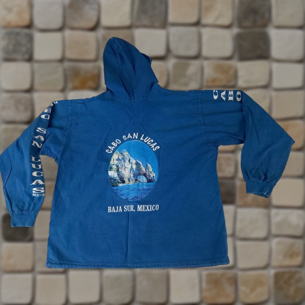 Nautica VINTAGE Unbranded Canvas Nautical Full Zip Hoodie sz 42 Blue Men Women Unisex Adults Beach 26in long 26in pit to pit Mexico Size US XL / EU 56 / 4 - 1 Thumbnail