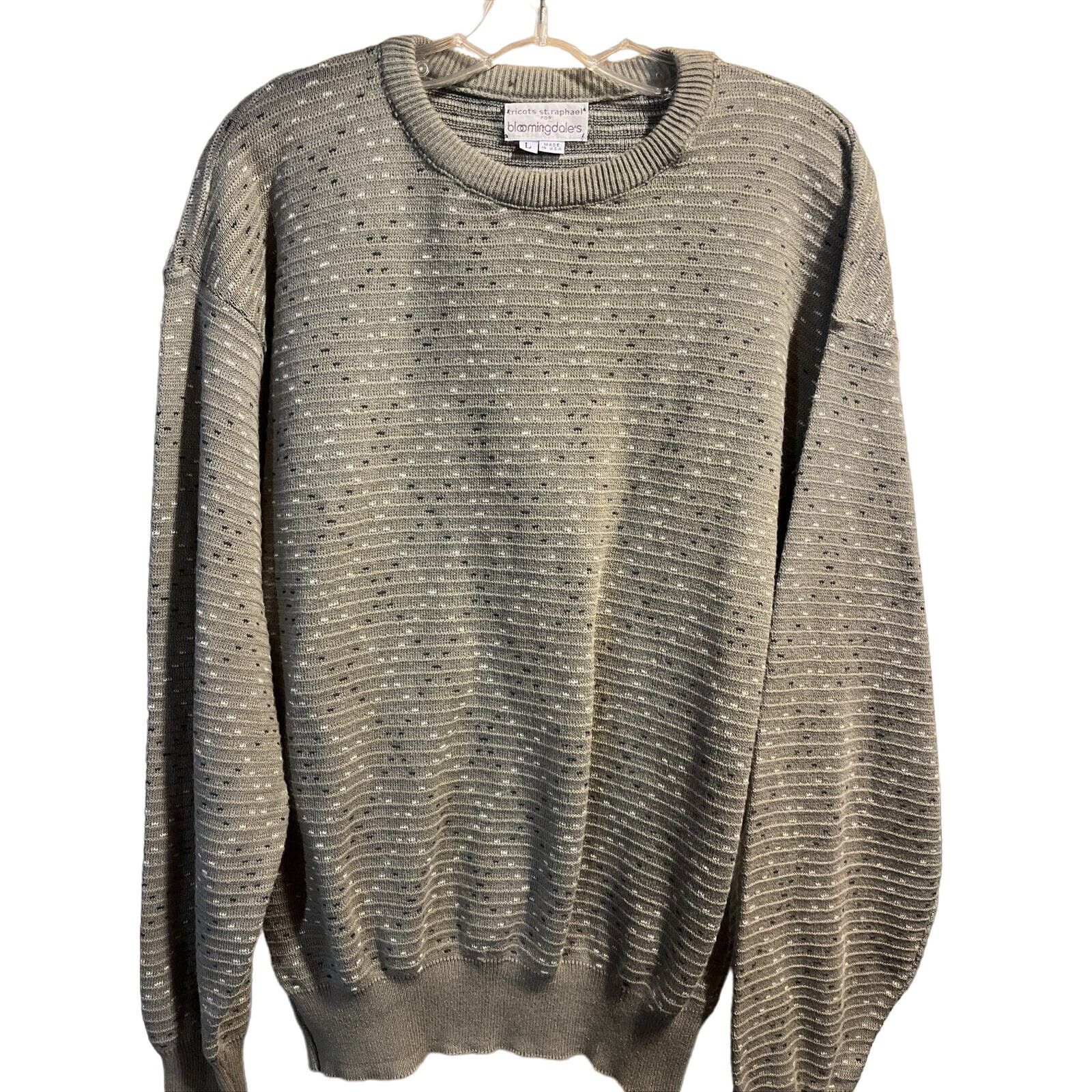 Tricots St. Raphael Tricots St. Raphael Bloomingdales Mens L Gray Cotton Sweater Size US L / EU 52-54 / 3 - 1 Thumbnail