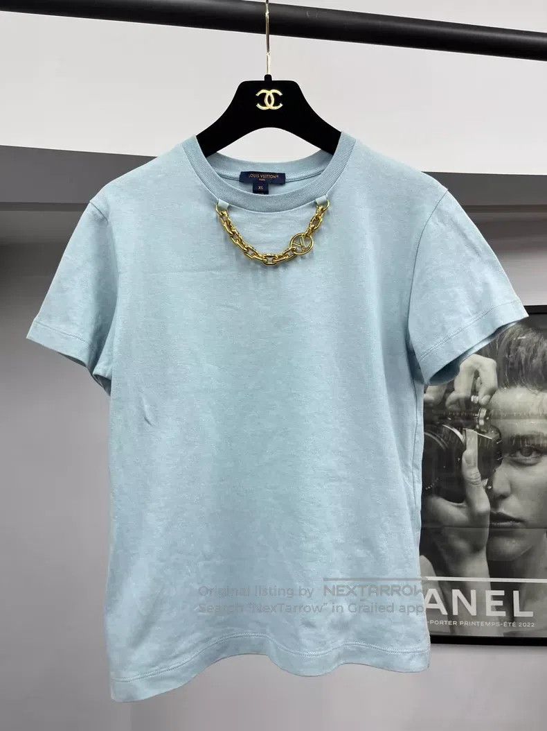 Louis Vuitton Louis Vuitton Blue Thick Chain Short Sleeve Size US XS / EU 42 / 0 - 1 Thumbnail