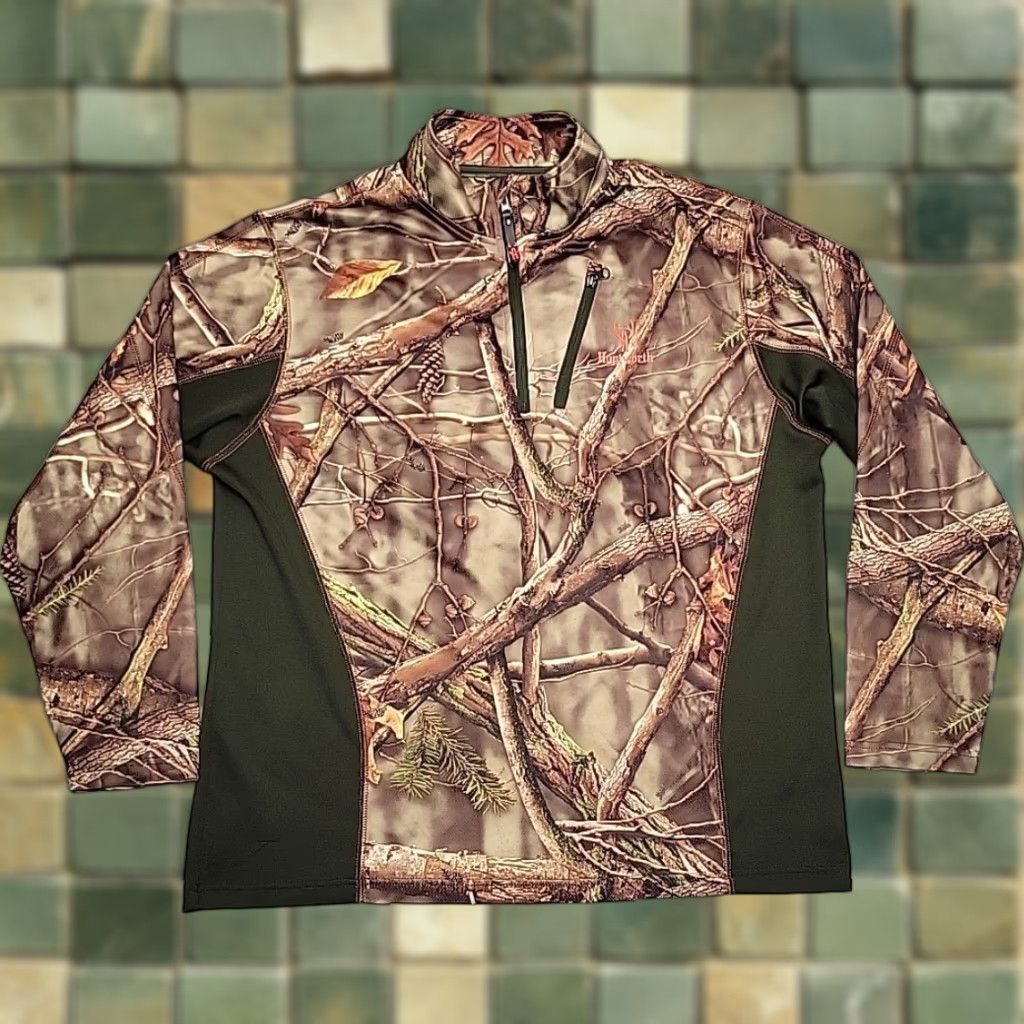 Vintage VINTAGE Huntworth Jacket Mens XL Brown Oak Tree EVO Camo Performance 1/4 Zip Hunting Size US XL / EU 56 / 4 - 1 Thumbnail