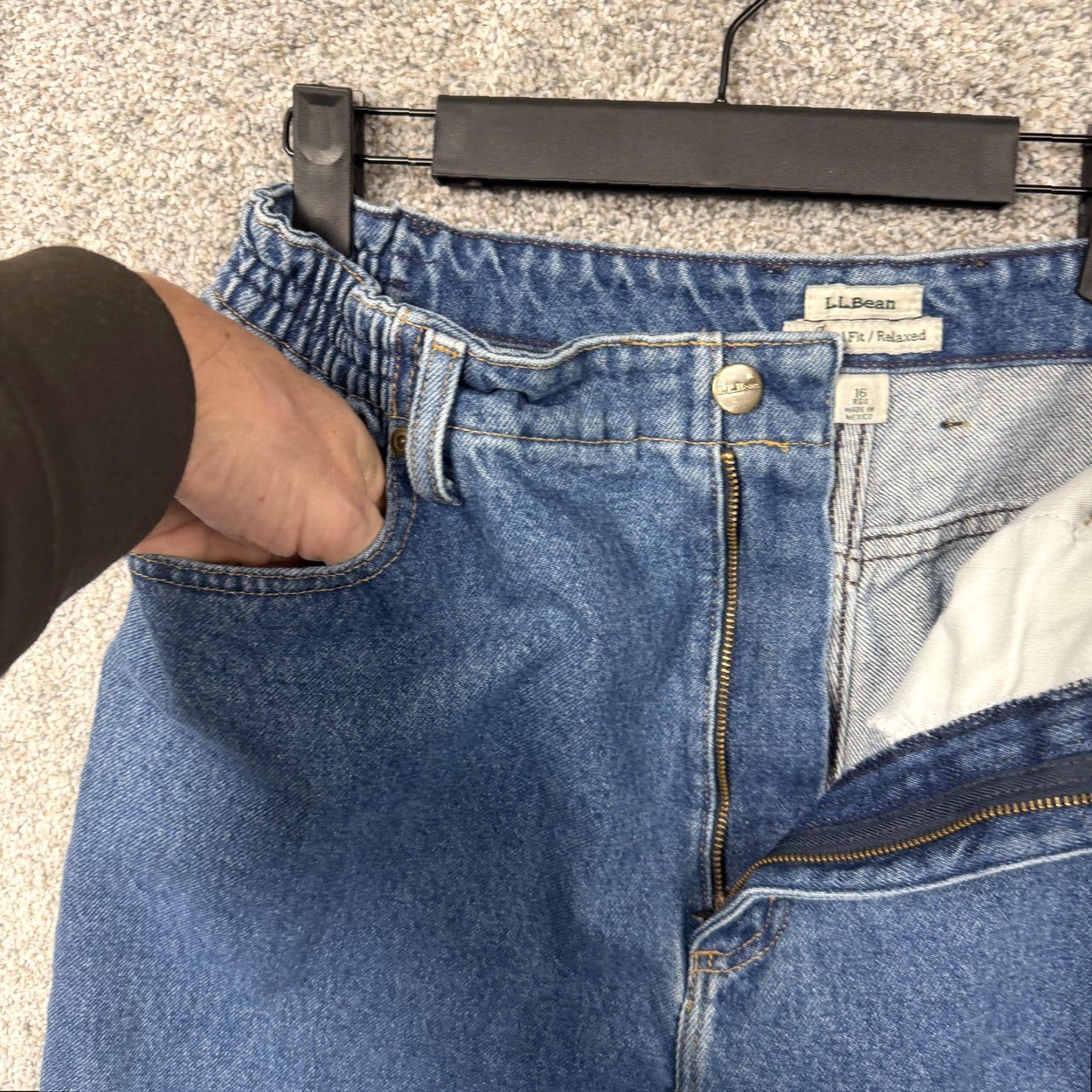 Vintage VINTAGE LL Bean Jeans Womens 16R 32x29 High Rise Relaxed Tapered 100% Cotton Blue Denim Pants Size 38" / US 16 / IT 52 - 7 Thumbnail
