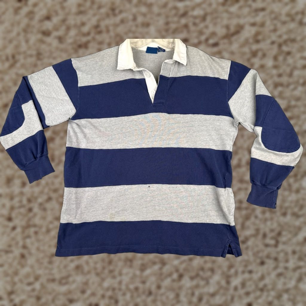 Vintage VINTAGE Cambridge Classics Shirt Adult XL Gray Stripe Long Sleeve Cotton Mens Size US XL / EU 56 / 4 - 1 Thumbnail