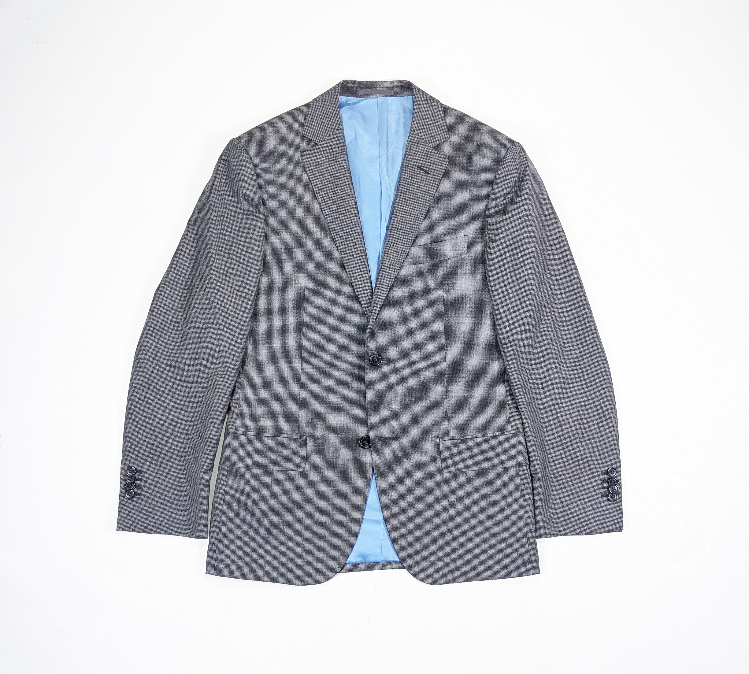 Suitsupply Suitsupply Gray Houndstooth 110's Wool Suit Size 36R Size 36R - 2 Thumbnail