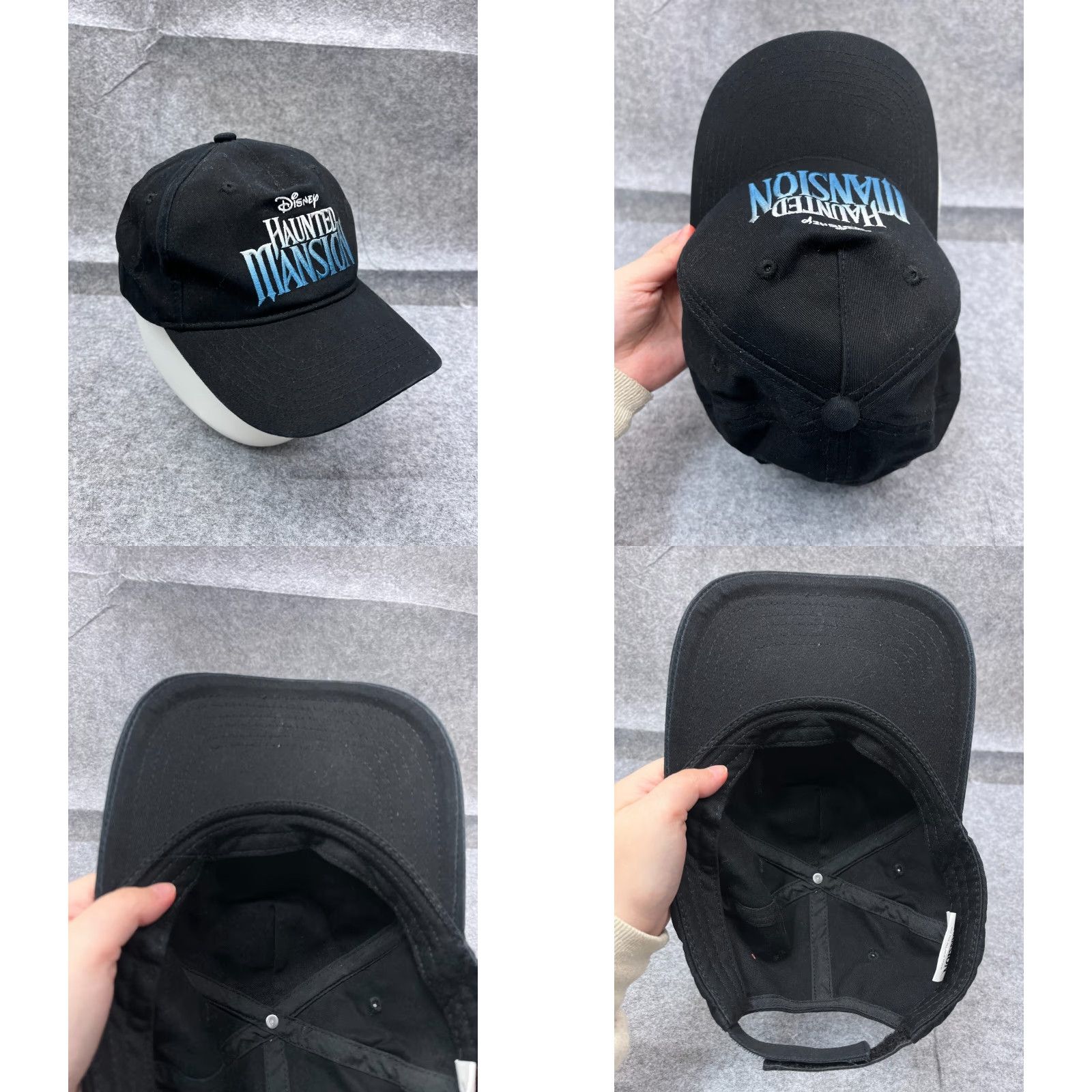 Disney Disney Haunted Mansion Baseball Cap Hat Unisex Adult Black 100% Cotton Adjustable Strapback Size ONE SIZE - 8 Thumbnail