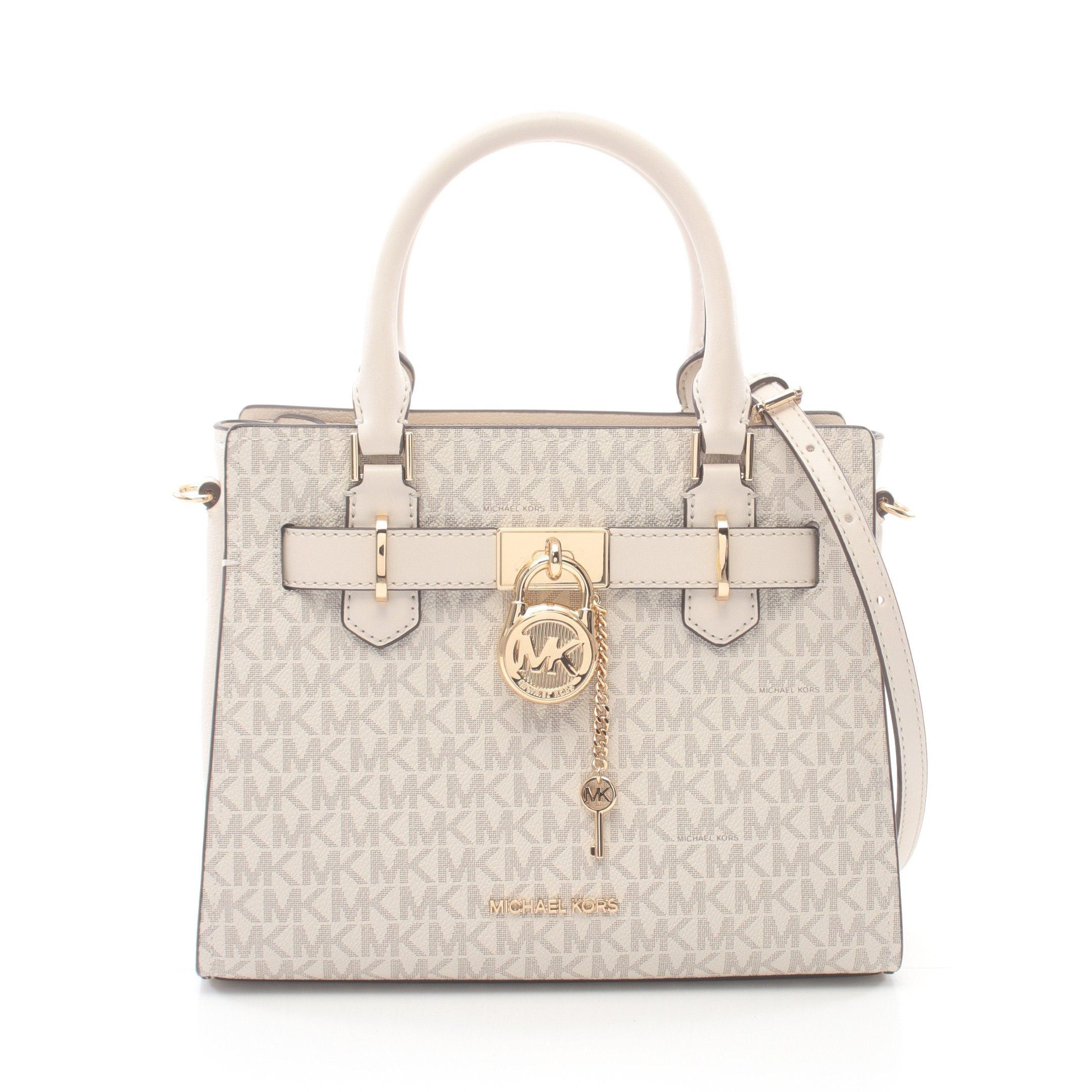 Michael Kors Michael Kors Hamilton Handbag Leather Off White Size ONE SIZE - 1 Thumbnail
