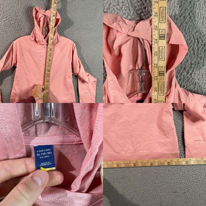 Old Navy Old Navy Girls Sweat Shirt Hoodie Pink Extra Large 14 16 CozeCore  Pullover Youth