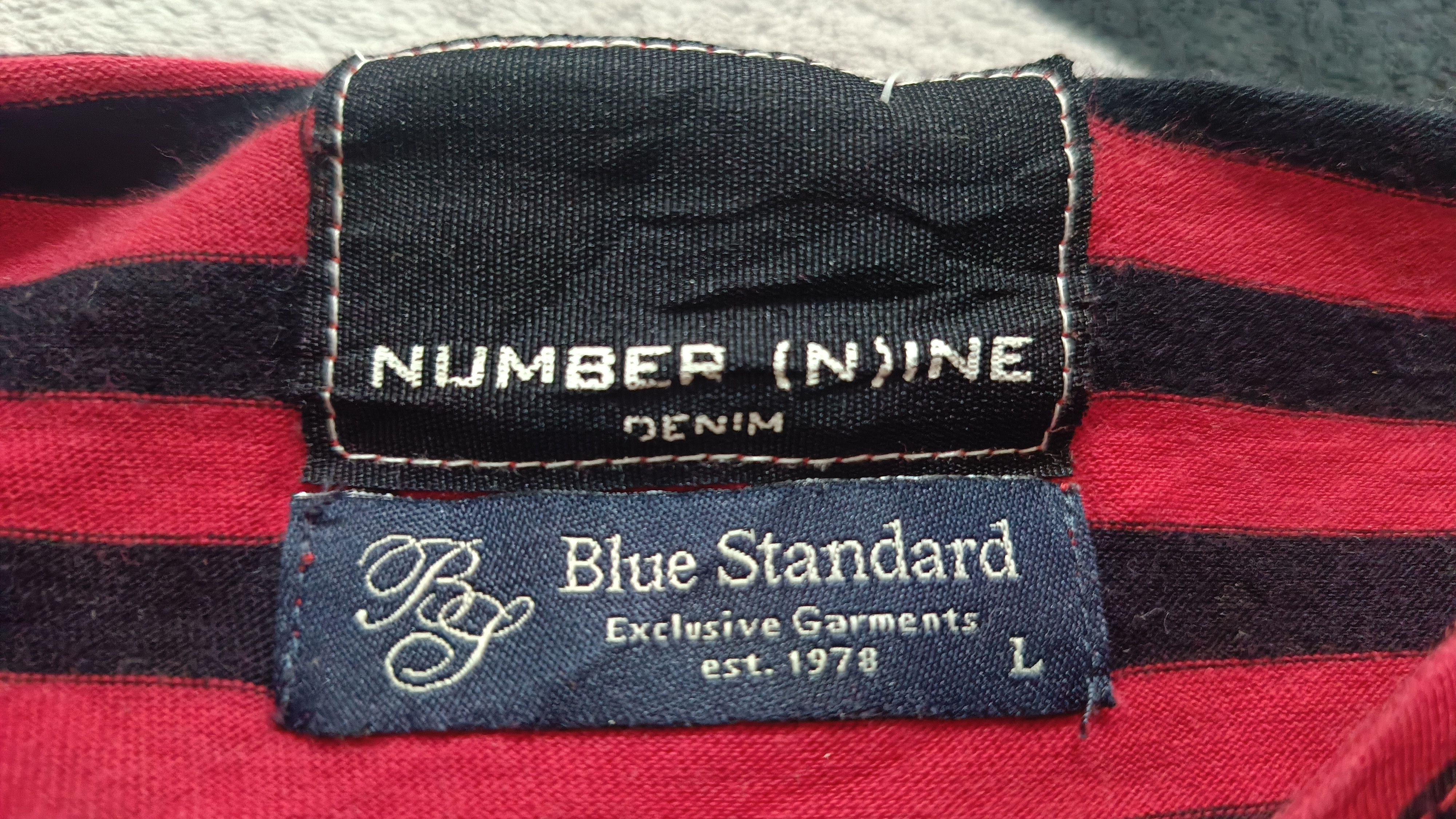 Japanese Brand 🔥🔥Rare Number Nine Checked Red Long Sleeve Tee Size US M / EU 48-50 / 2 - 3 Thumbnail