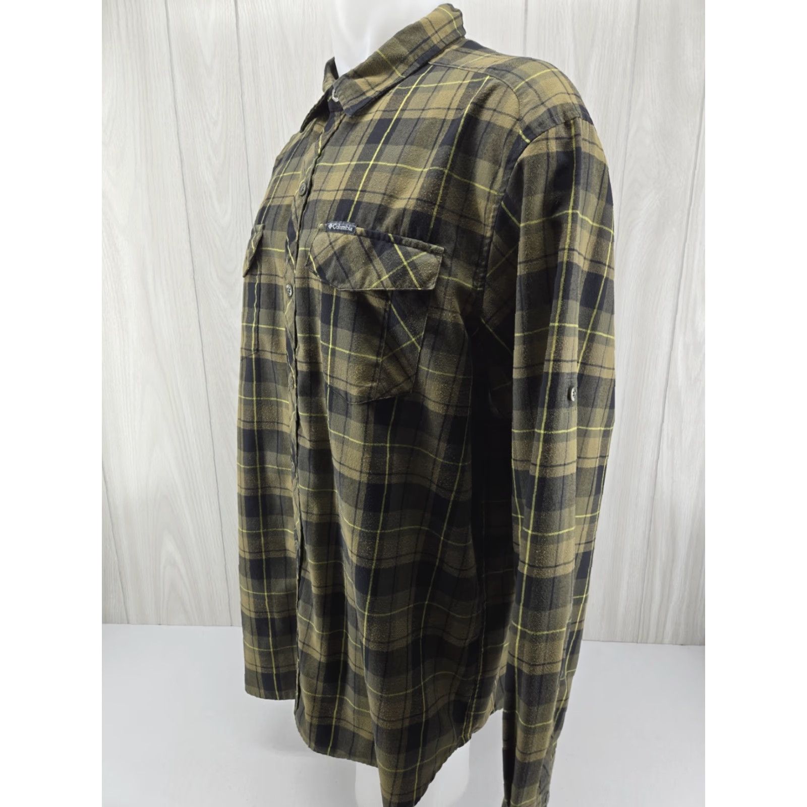 Vintage Columbia Shirt Mens XL Green Plaid Button Up Long Sleeve Omni Wick Size US XL / EU 56 / 4 - 3 Thumbnail