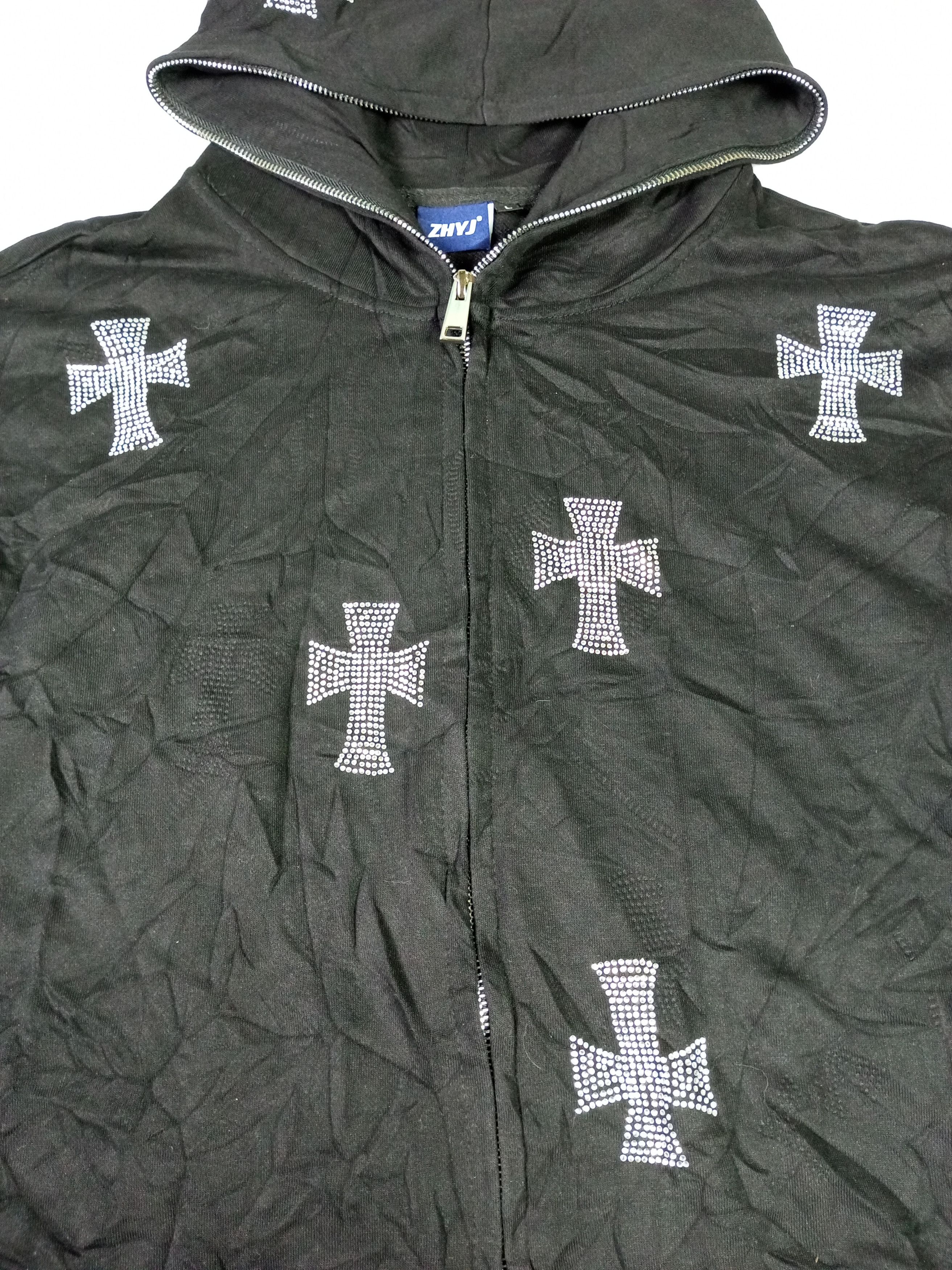 If Six Was Nine ZHYZ Cross Pattern Black Full Over Zip Hoodie CH Style Size US L / EU 52-54 / 3 - 5 Thumbnail