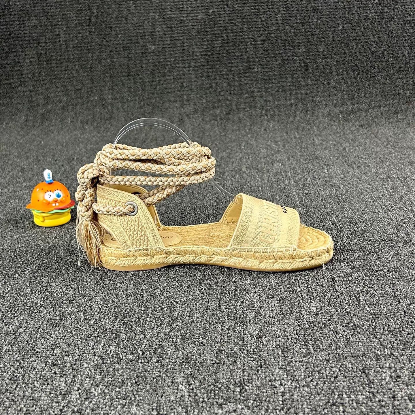 Dior Dior Women's Woven Straw Logo Sandals 36 EU Size US 5.5 / IT 35.5 - 4 Thumbnail