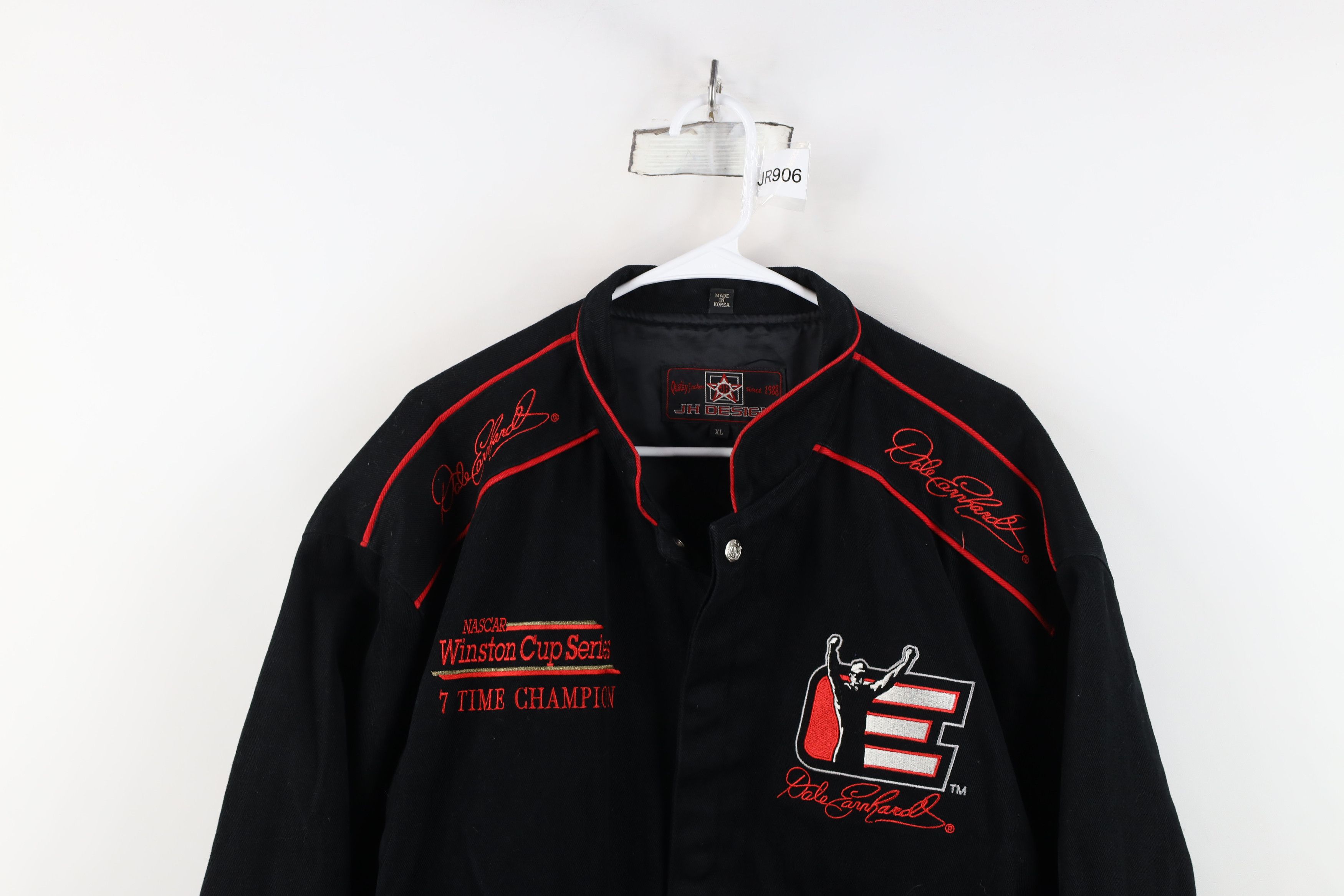 Vintage Vintage 90s NASCAR Earnhardt Racing Pit Crew Jacket Black Size US XL / EU 56 / 4 - 2 Thumbnail