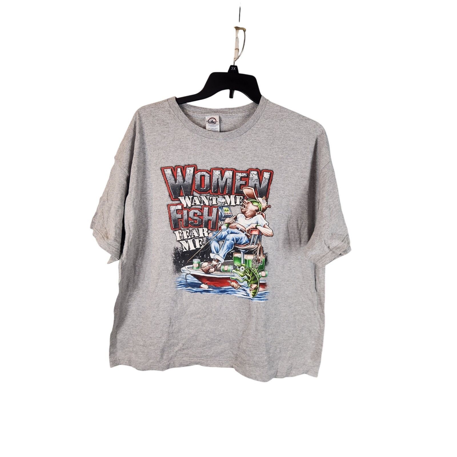 Delta Vintage Y2K Funny Fishing T men's 2X Size US XXL / EU 58 / 5 - 1 Thumbnail