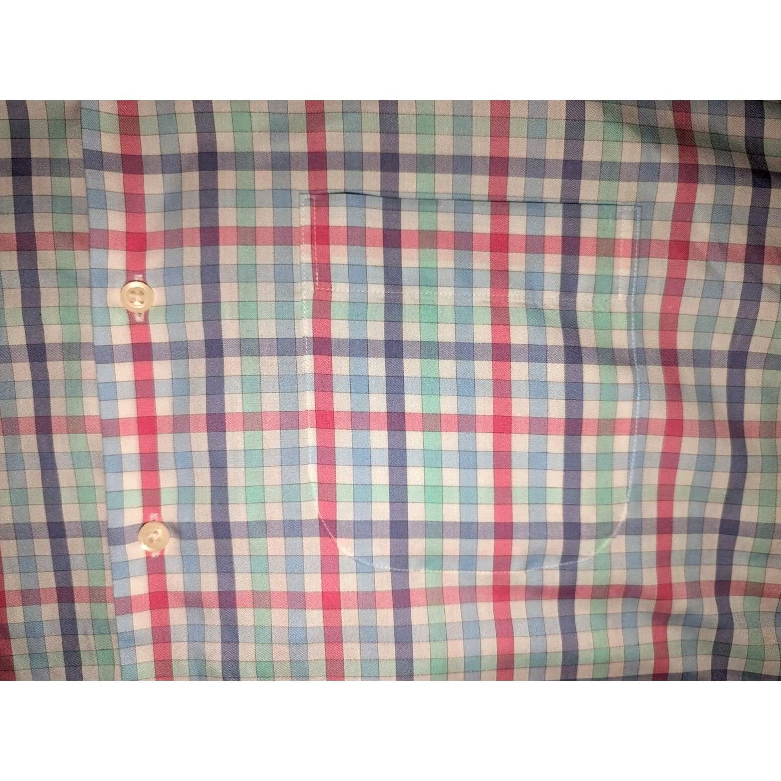 Peter Millar Peter Millar Crown Ease Gingham Check Wrinkle Resistant Sport Shirt Mens 2XL Button-Up Long Sleeve Multicolor Size US XXL / EU 58 / 5 - 4 Thumbnail
