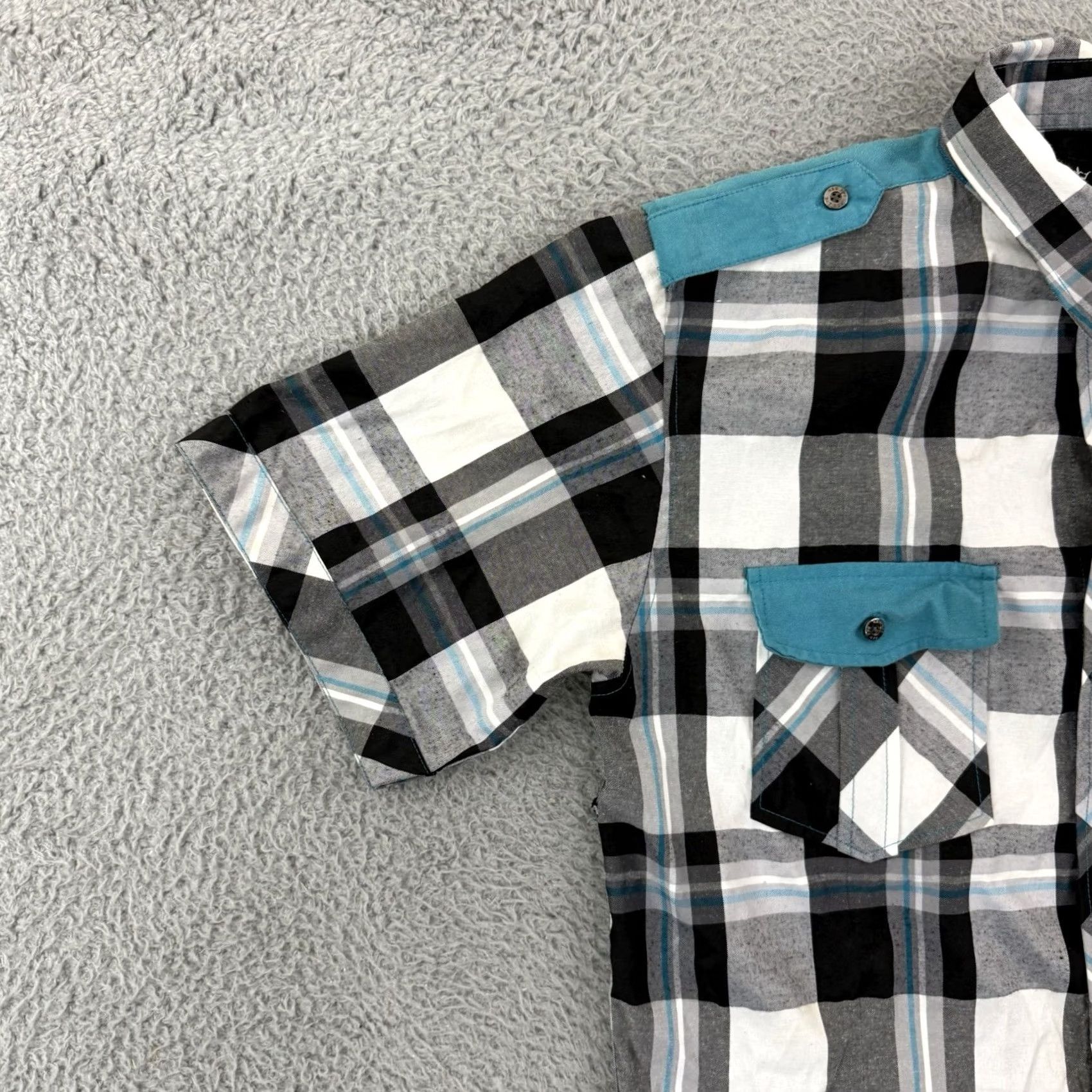 Vintage VINTAGE Red Ape Shirt Men's Large Blue Plaid Button Up Short Sleeve Y2K Hip Hop Size US L / EU 52-54 / 3 - 4 Thumbnail