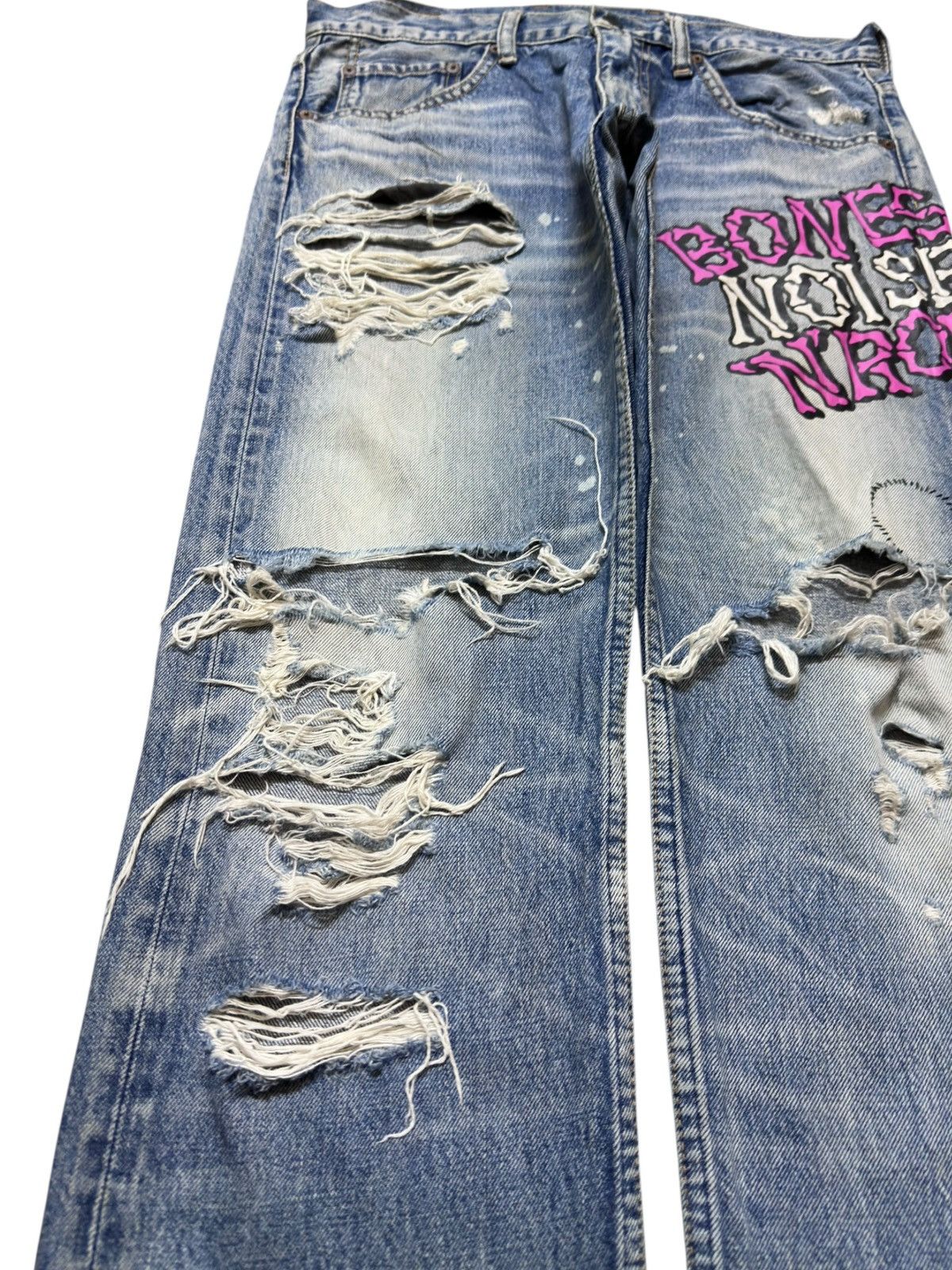 Hysteric Glamour Vintage RNA.Inc Ripped Printed Distressed Denim Size US 32 / EU 48 - 3 Thumbnail