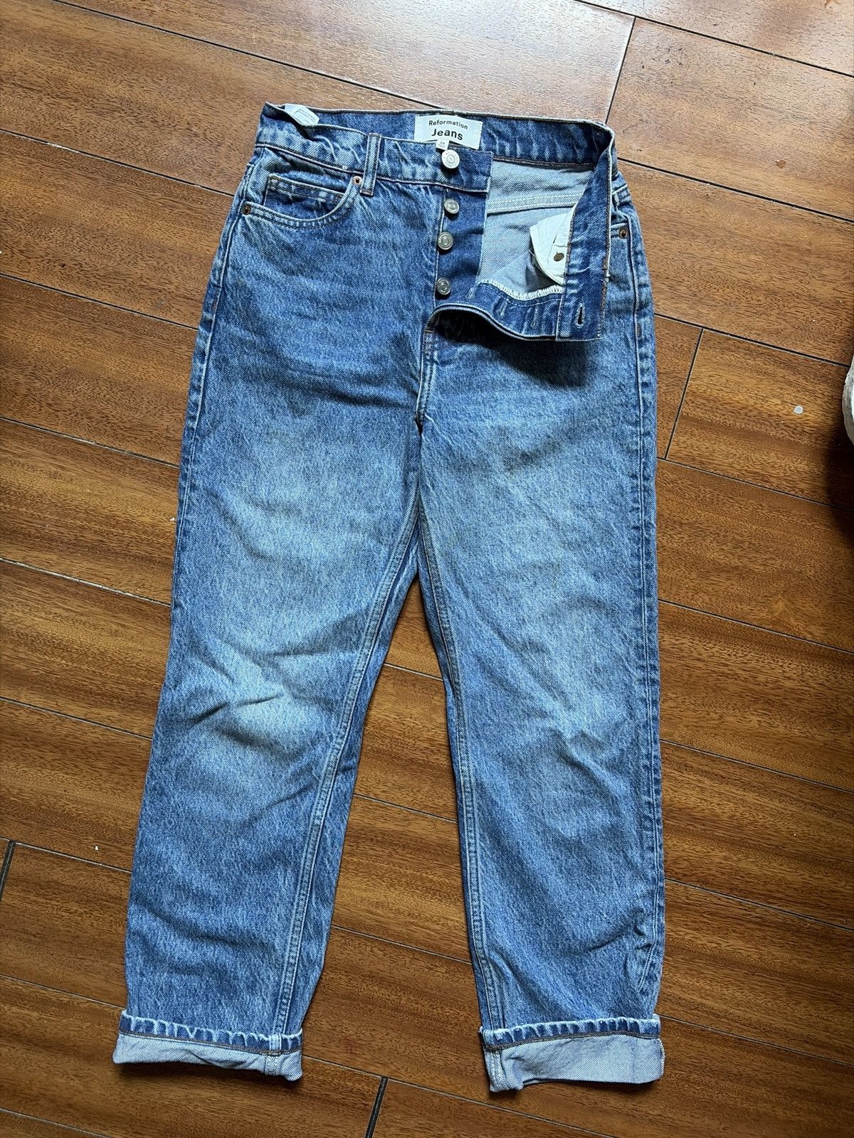 Reformation Reformation Cynthia Cropped Jeans Size 24" / US 00 / IT 34 - 1 Preview