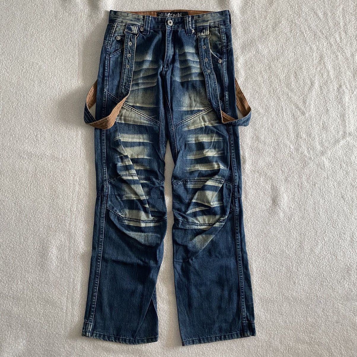 If Six Was Nine × Japanese Brand Rain King Of Hip Hop Brand Suspender Jeans w30 Size US 30 / EU 46 - 1 Thumbnail
