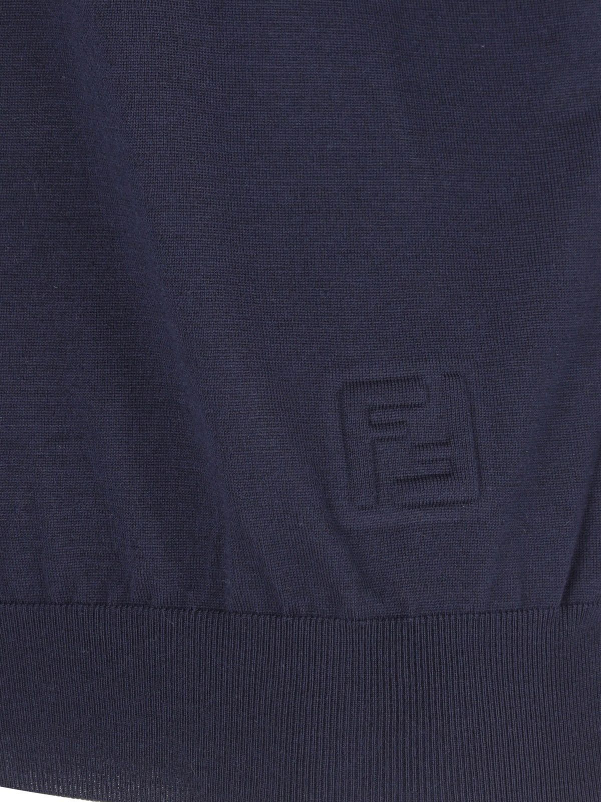 Fendi Fendi FF Logo Pique Navy Blue Polo button down Size US M / EU 48-50 / 2 - 3 Thumbnail