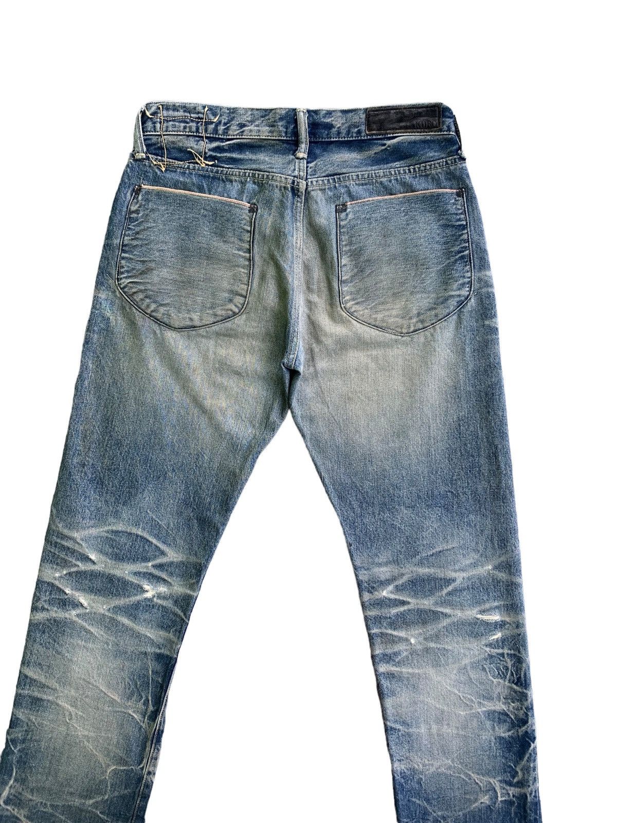 If Six Was Nine × KURO × Le Grande Bleu (L.G.B.) Vintage Kuro Selvedge Mud Wash Distress Jeans Size US 29 - 12 Thumbnail