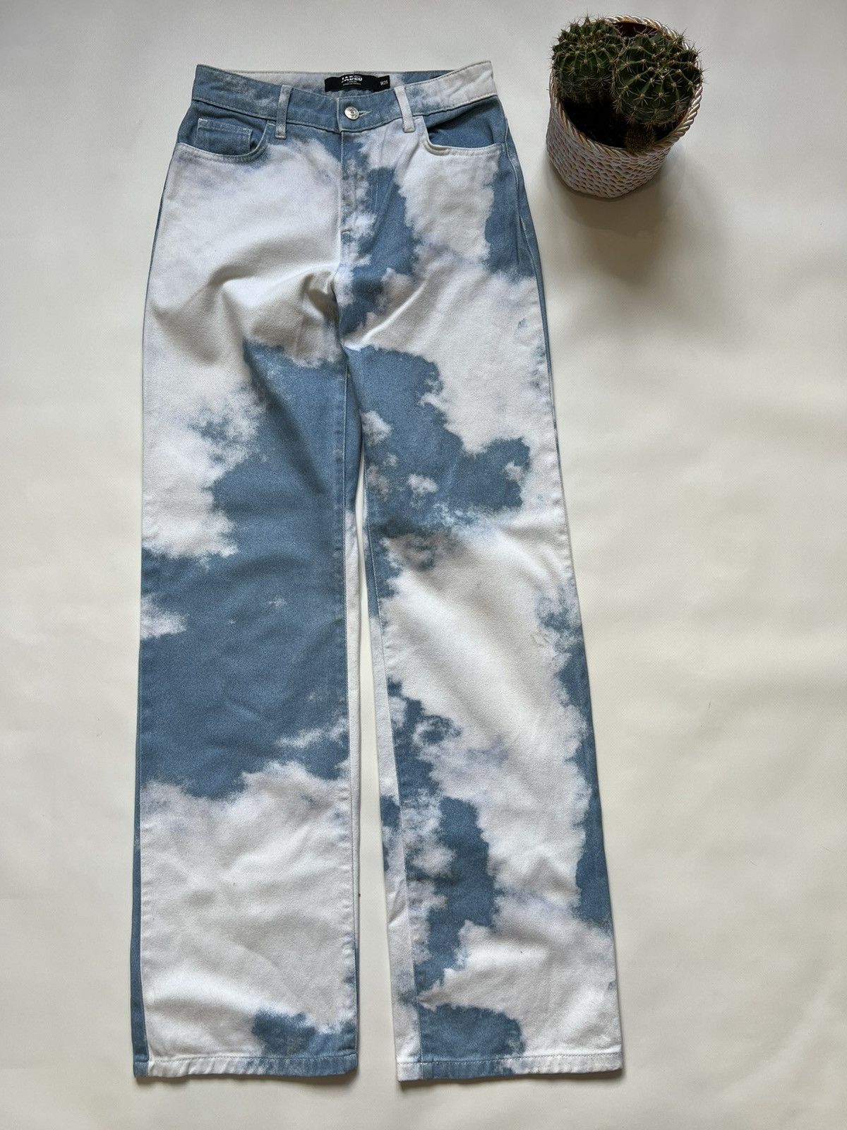 Jaded London Jaded London Light Wash Wide Leg Jeans Pants Blue Sky Size 25" / US 0 / IT 36 - 1 Thumbnail