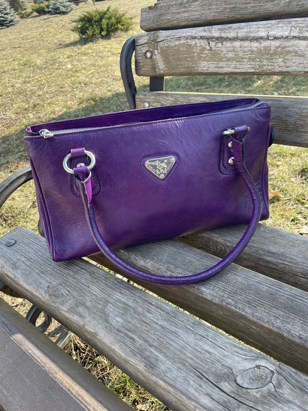 Maison Mollerus Maison Mollerus Violet Leather Bag Size ONE SIZE - 4 Thumbnail