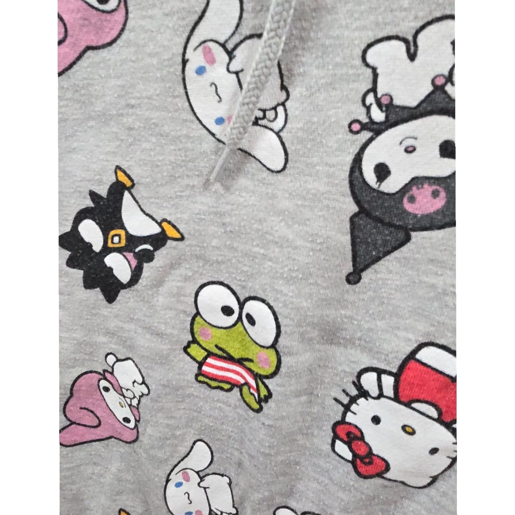 Vintage Hello Kitty And Friends Hoodie Womens 1X Gray All Over Print Fits Small Read Size XL / US 12-14 / IT 48-50 - 5 Thumbnail