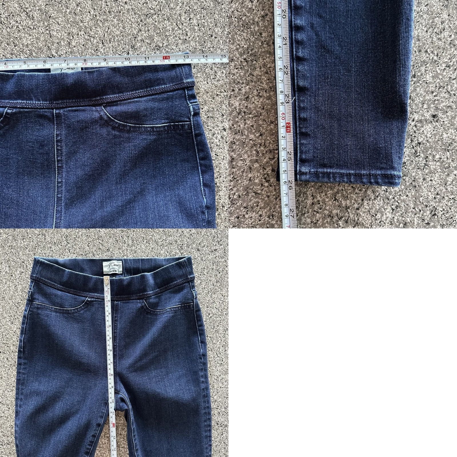 J.Crew J.CREW Jeans Skinny High Rise Pull On 2 Womens 26x26 Denim Blue Stretch Cotton Polyester Spandex Rayon Size 26" / US 2 / IT 38 - 8 Thumbnail