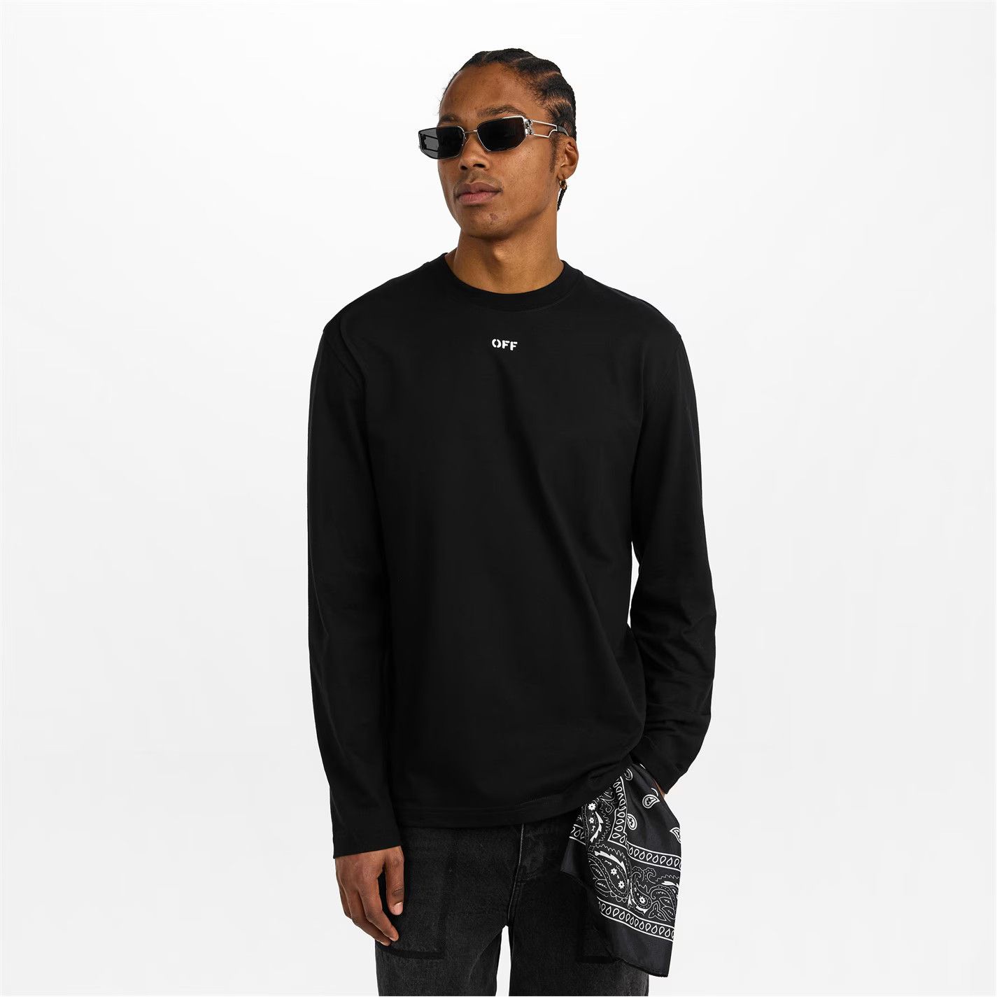 Off-White o1g2r1mq0226 Brick Skate T Long Sleeve T-Shirt In Black Size US M / EU 48-50 / 2 - 3 Thumbnail