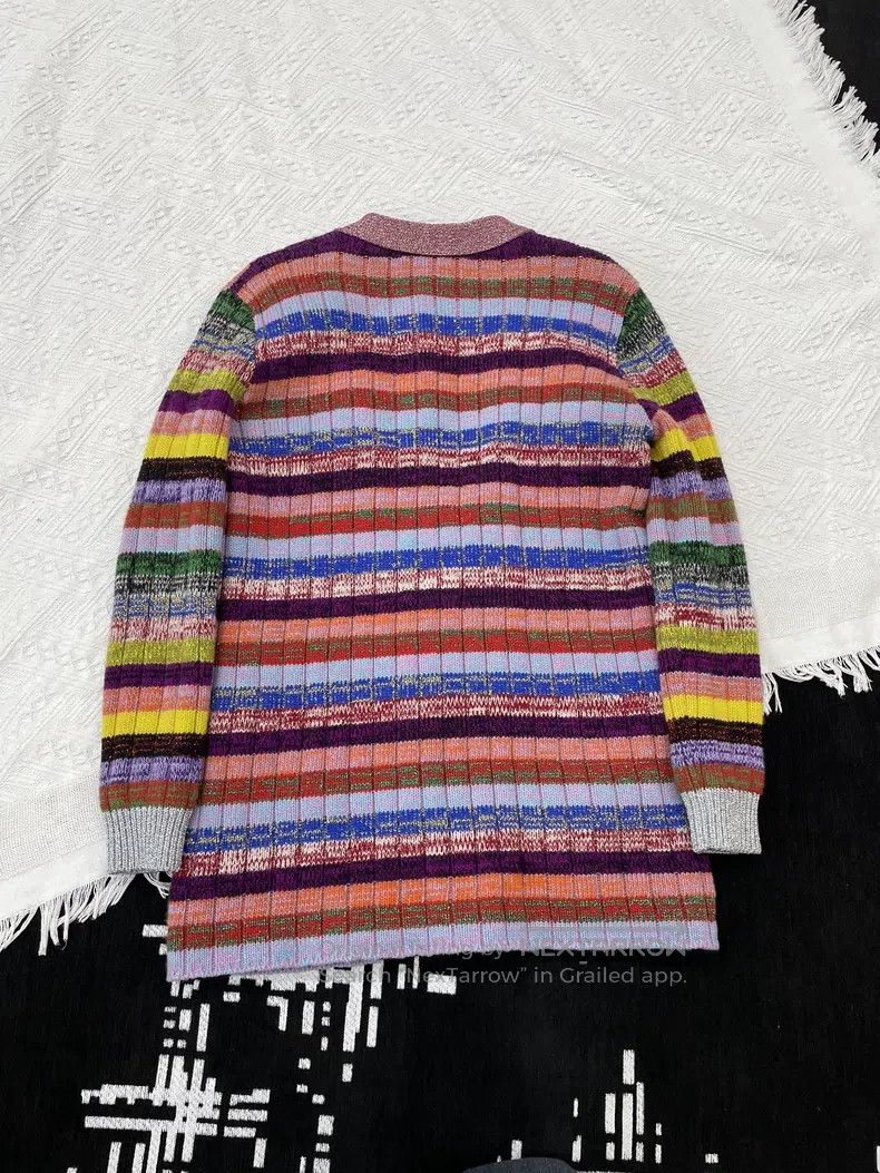 Gucci Gucci Colourful striped silk printed double-sided cardigan Size XS / US 0-2 / IT 36-38 - 3 Thumbnail