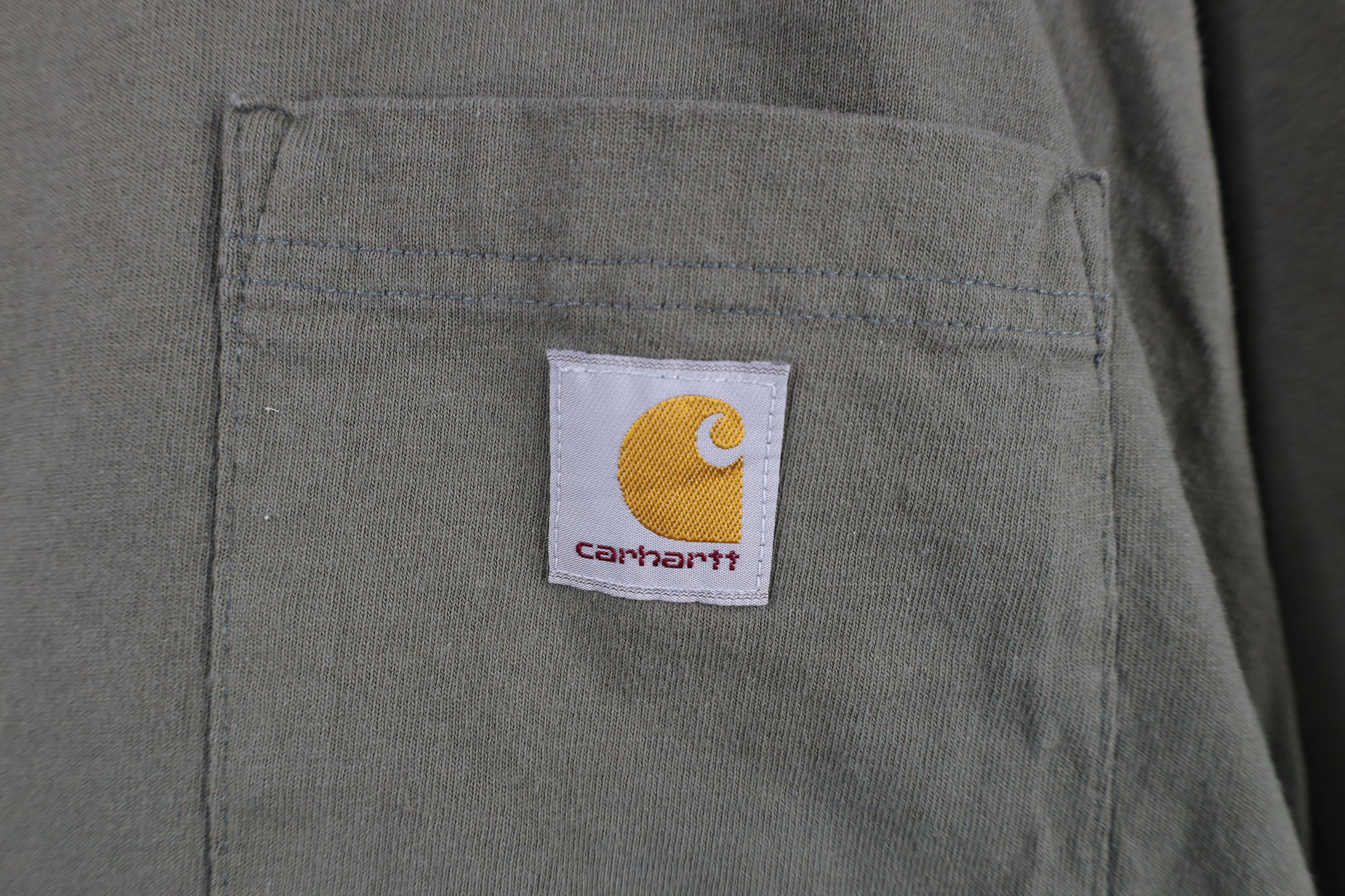 Carhartt × Vintage Vintage Y2K Carhartt Loose Fit Pocket T-Shirt Olive Green Size US L / EU 52-54 / 3 - 4 Thumbnail