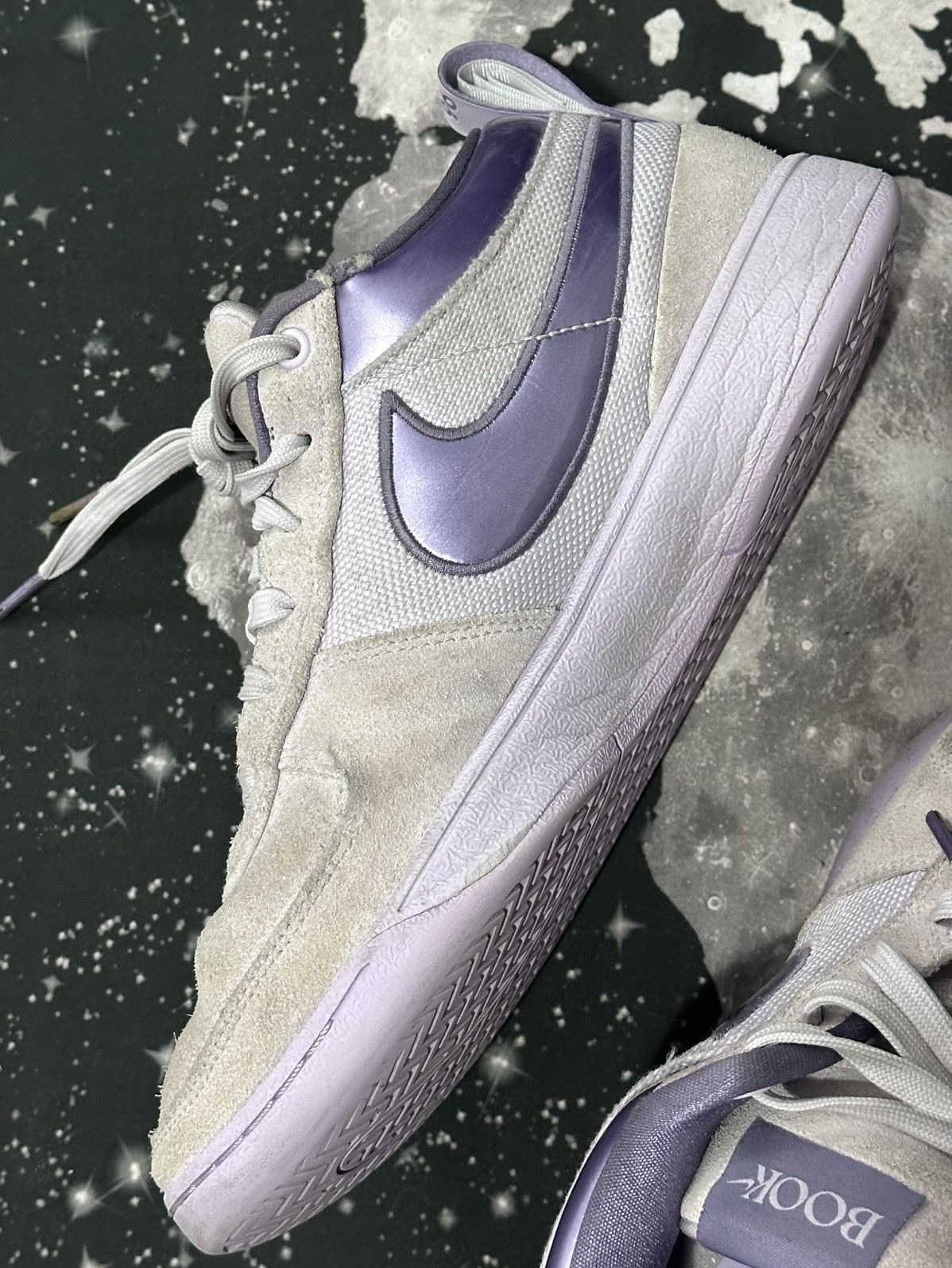 Nike Nike Mens Book 1 Barely Grape Sneakers Size 10 Size US 10 / EU 43 - 4 Thumbnail