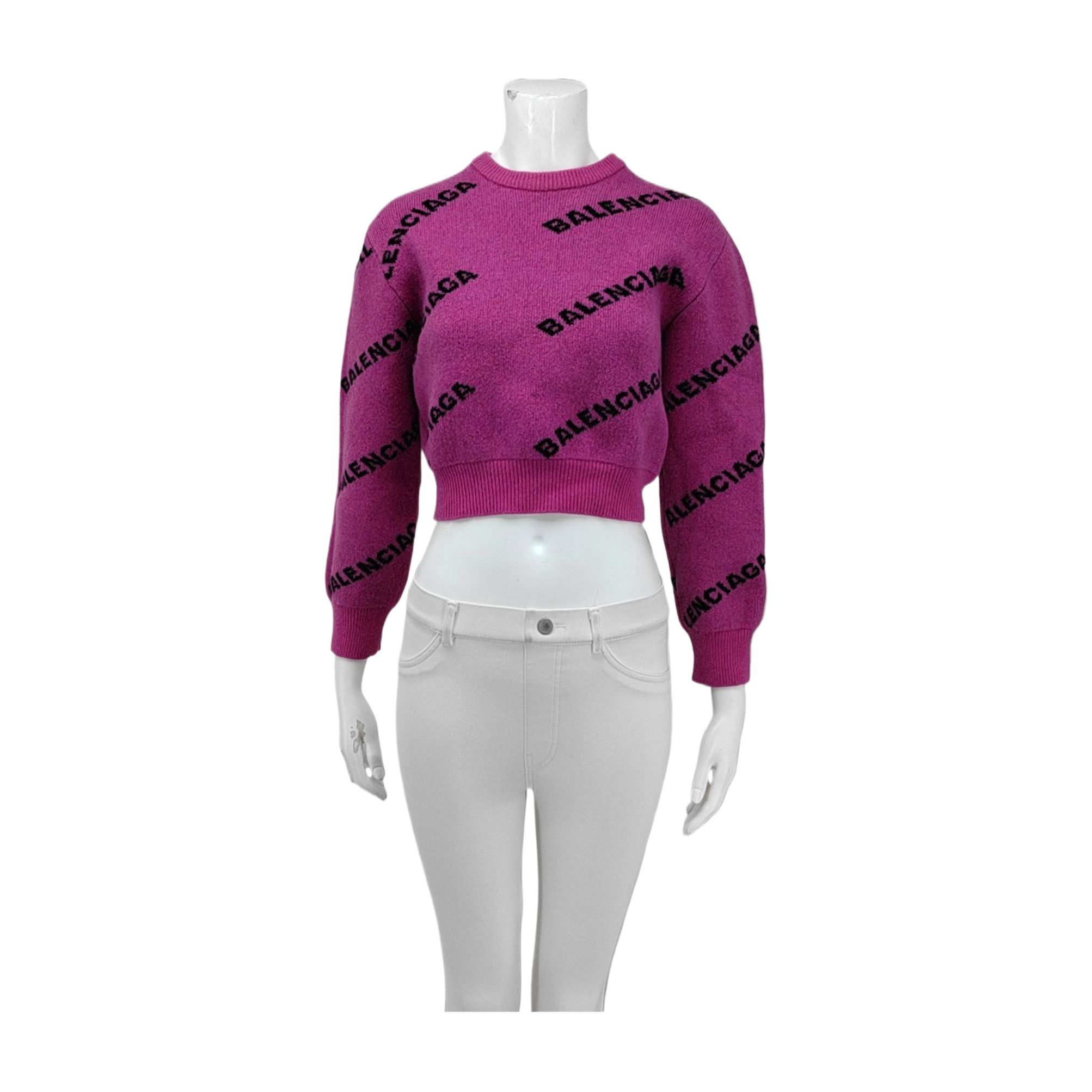 Balenciaga Balenciaga Logo Wool Sweater Size XS Size XXS / US 00 / IT 34 - 1 Thumbnail