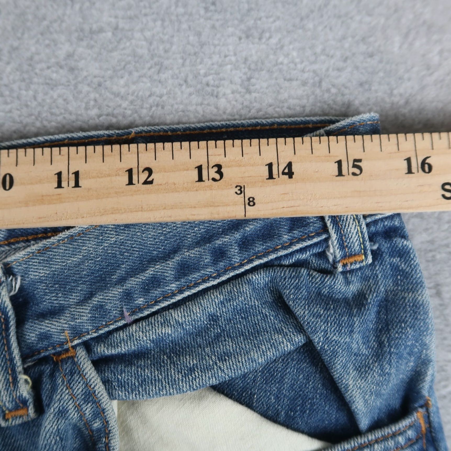 Levi's VINTAGE Levi's 646 Orange Tab Bellbottom Flare Jeans 31x23 Denim Blue 80s Mens Regular Size US 31 - 6 Thumbnail