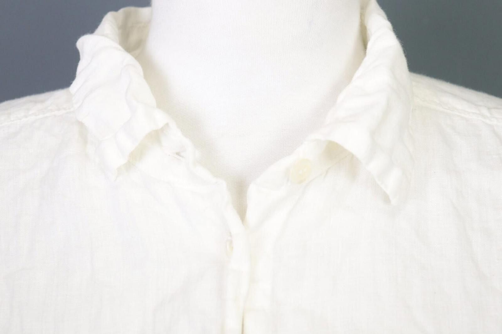 Oscar De La Renta Oska White Relaxed Lagenlook Button Up Tunic Shirt Short Size S / US 4 / IT 40 - 6 Thumbnail