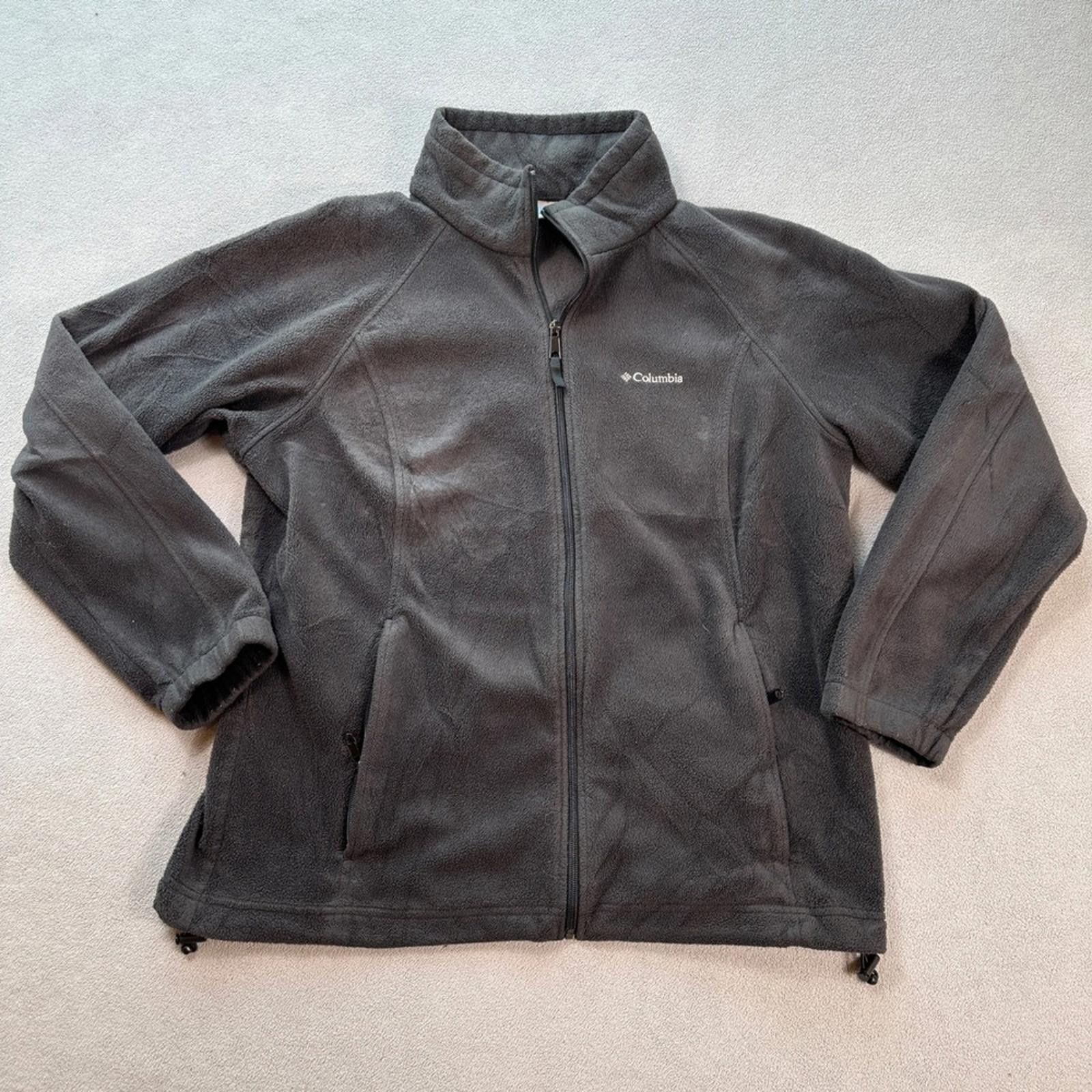 Columbia Columbia Full Zip Fleece Jacket Women's 1X Charcoal Gray Zip Size XL / US 12-14 / IT 48-50 - 1 Thumbnail