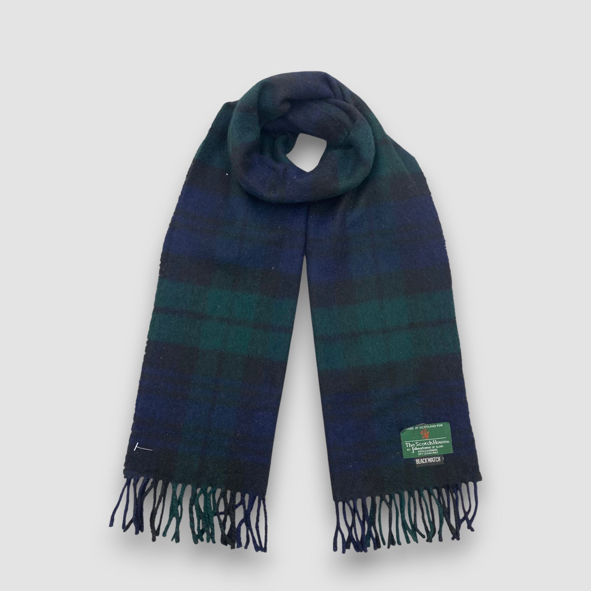Johnstons Of Elgin Vintage Johnstons of Elgin Scarf Muffler Wool Plaid Scarves Size ONE SIZE - 1 Thumbnail