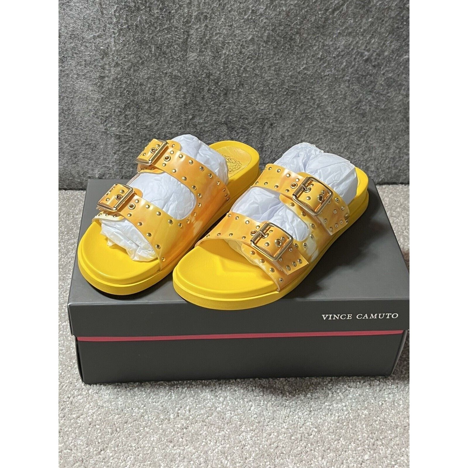 Vince Camuto Vince Camuto Platform Slide Sandals Sz 6 Tie Dye Studded Y2K Size US 6 / IT 36 - 2 Thumbnail