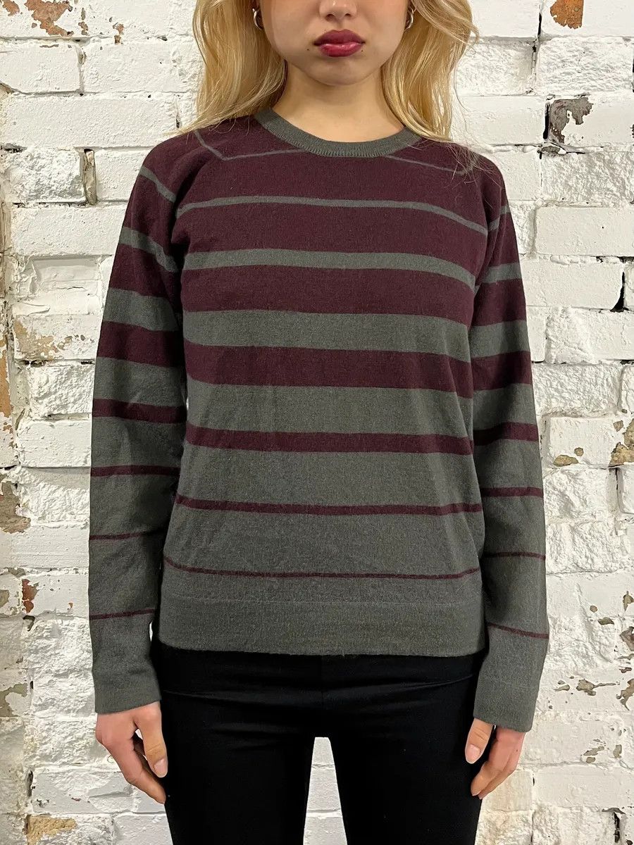 Daniele Alessandrini 2000s Daniele Alessandrini Grey & Purple Wool Sweater Size S / US 4 / IT 40 - 2 Thumbnail