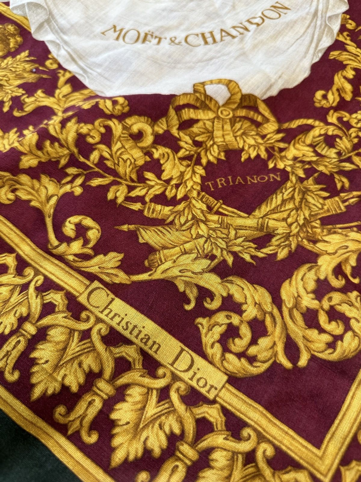 Christian Dior Monsieur Vintage Christian Dior Moët&Chandon Wool Scarf Muffler Rare Size ONE SIZE - 3 Thumbnail