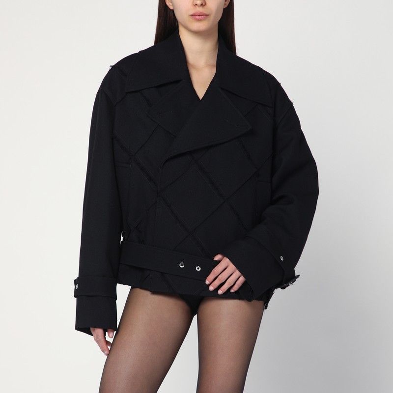 Namacheko Namacheko Black Belted Jacket In Wool Blend Size XS / US 0-2 / IT 36-38 - 1 Thumbnail