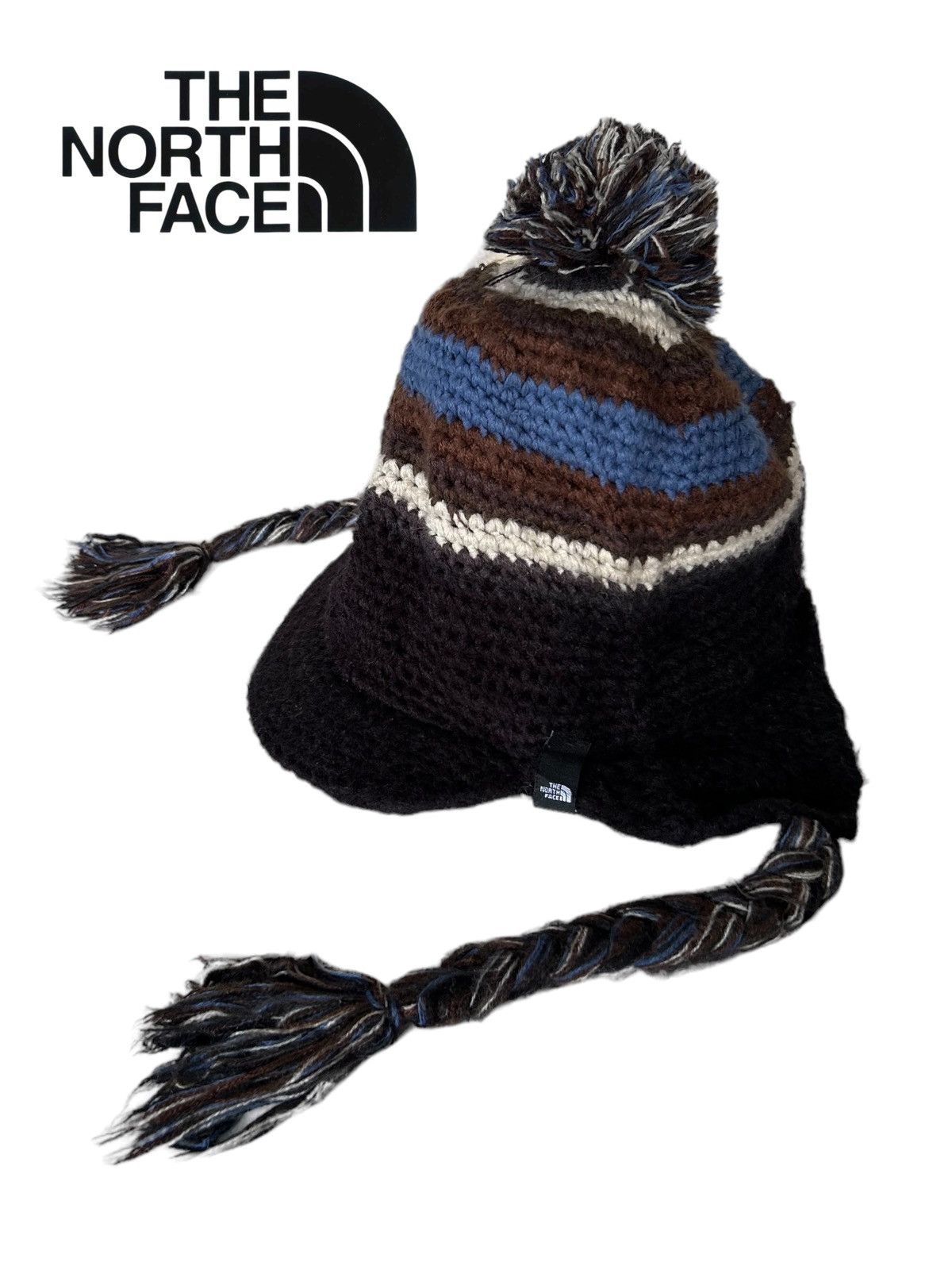Japanese Brand × The North Face The North Face Multicolur knitted Earflap Beanie Hats Size ONE SIZE - 1 Thumbnail