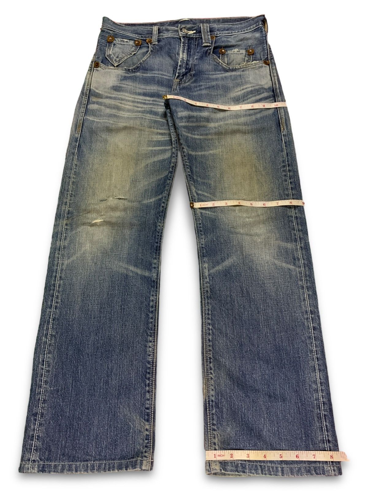 Levi's × Levi's Vintage Clothing Vintage 90s Levis 502 Avant Garde Distressed Baggy Jeans Size US 32 / EU 48 - 12 Thumbnail