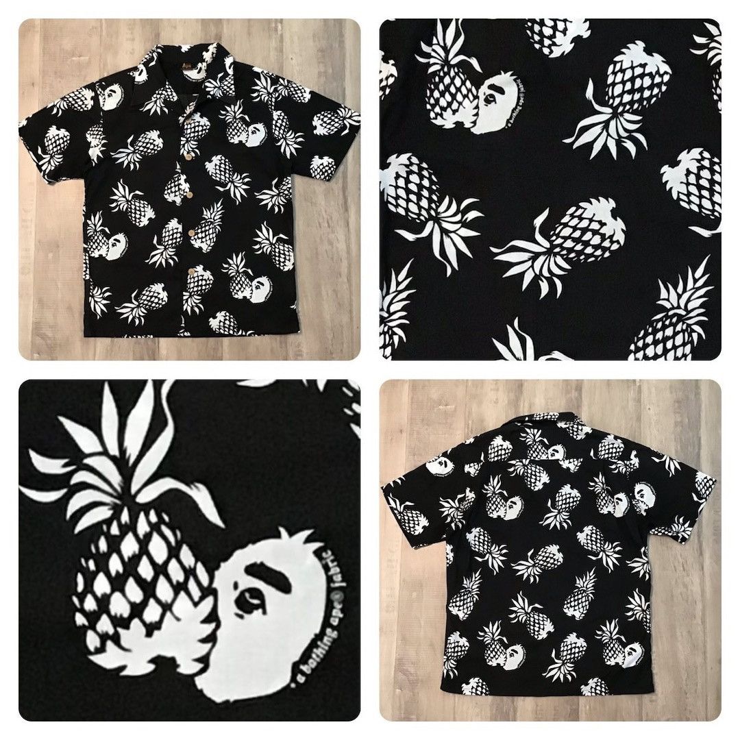 Bape 🔥Vintage🔥 BAPE Logo Aloha Shirt a bathing ape NIGO Size US M / EU 48-50 / 2 - 1 Thumbnail