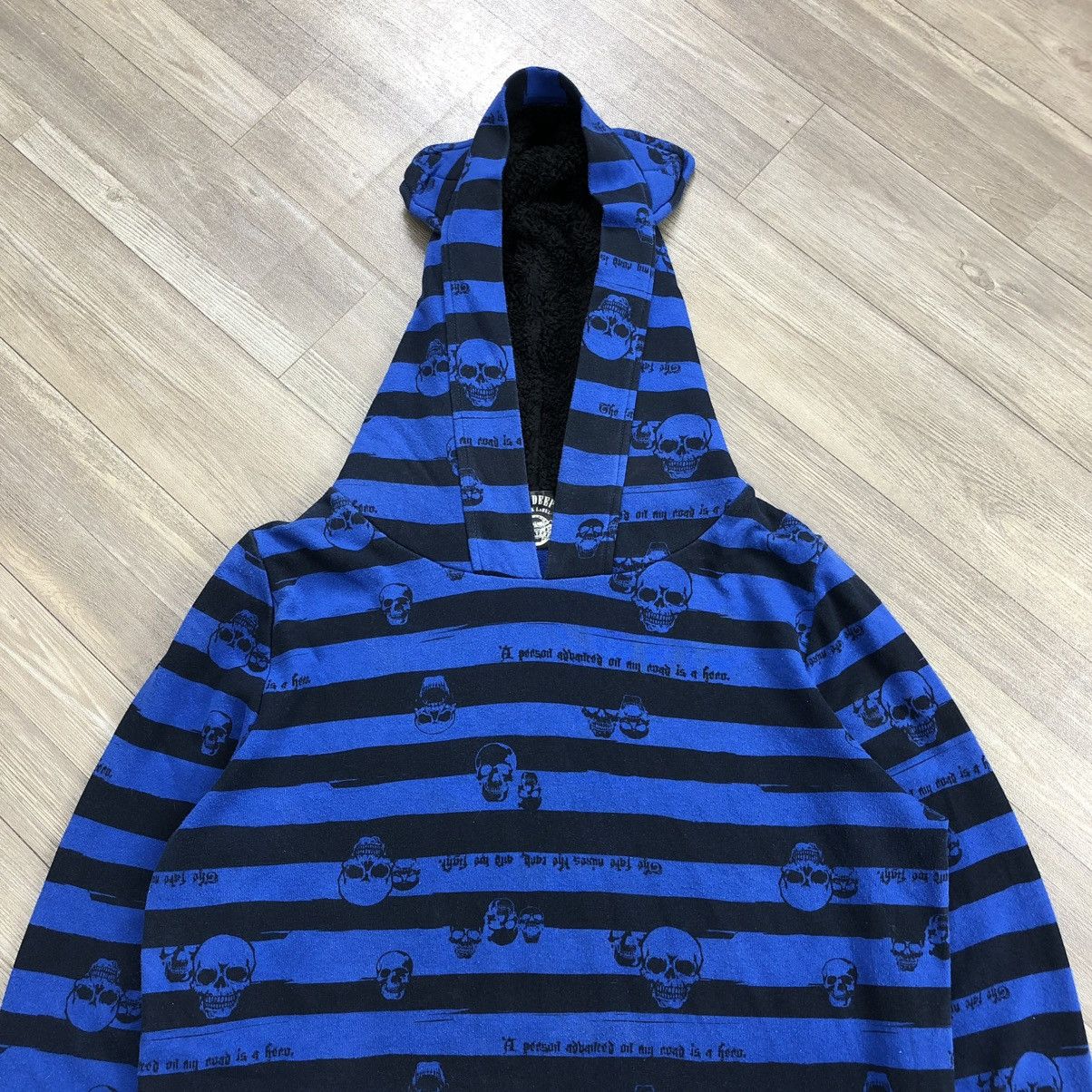 If Six Was Nine × Japanese Brand 2000s DigDeep Striped Skulls FullPrint Goa Lgb Zipper Hoodie Size US M / EU 48-50 / 2 - 2 Thumbnail