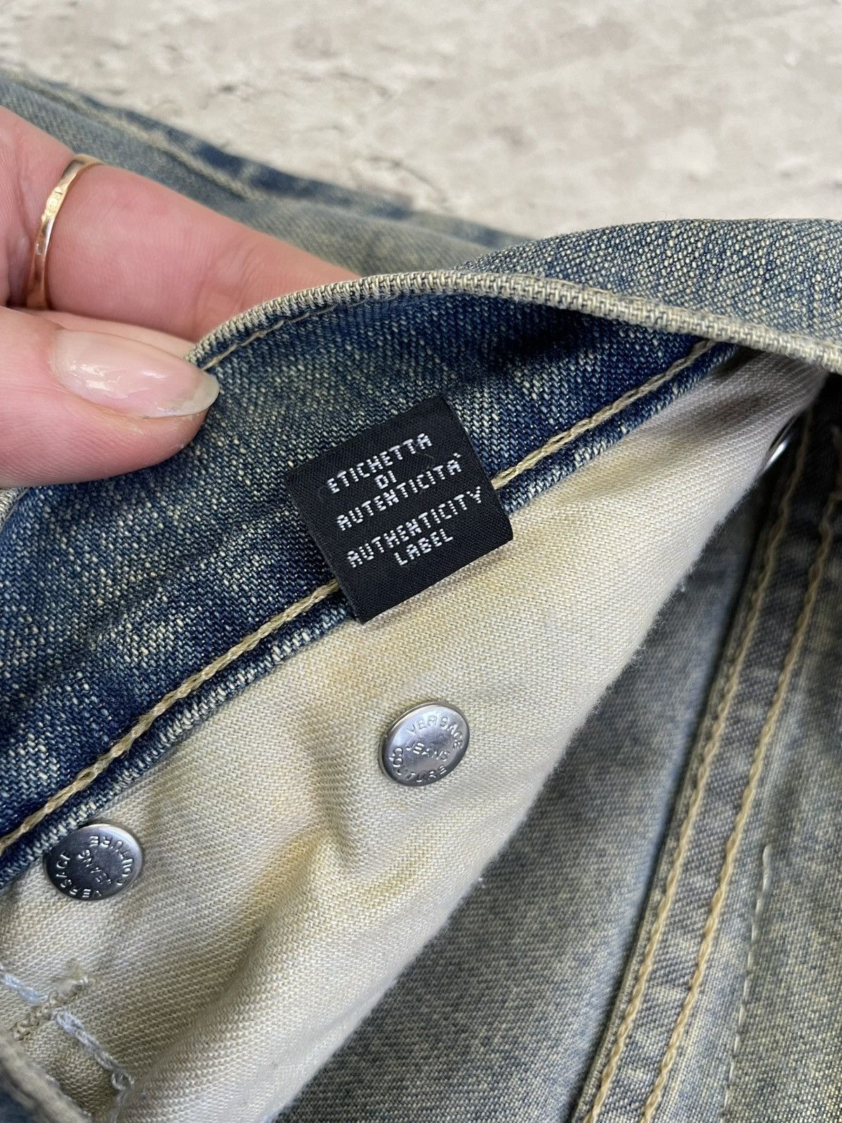 Versace Versace jeans couture denim distressed pants y2k Size US 31 - 10 Thumbnail
