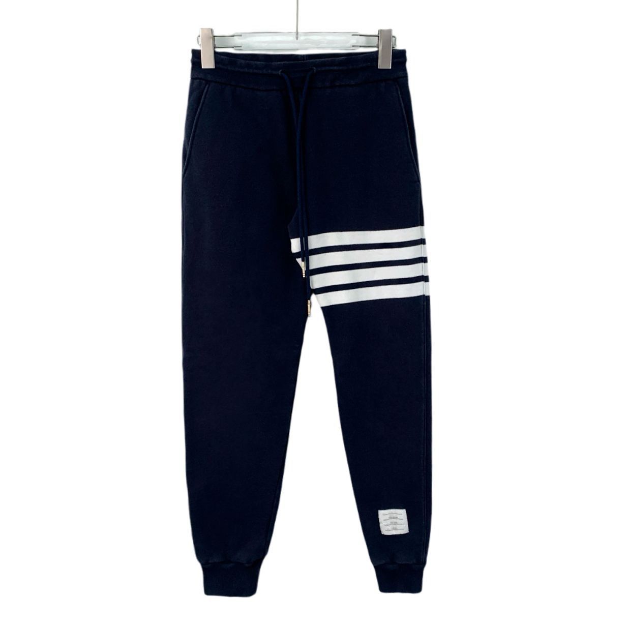 Thom Browne Thom Browne Dark Blue Cotton Four-Bar Stripe Drawstring Spor Size 24" / US 00 / IT 34 - 1 Thumbnail