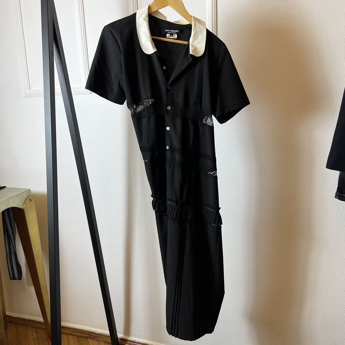 image of Cdg Cdg Cdg x Junya Watanabe Cdg Asymmetric Wednesday Dress in Black/White, Women's (Size Medium)