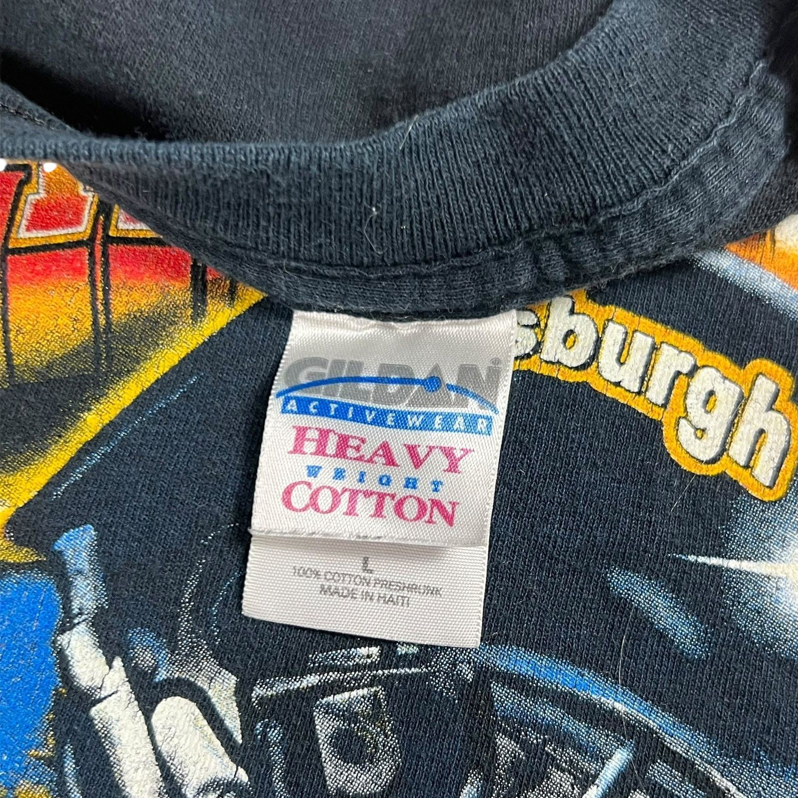 Gildan × NFL × Vintage 2005 Pittsburgh Steelers Champions of the world faded tee Size US L / EU 52-54 / 3 - 6 Thumbnail