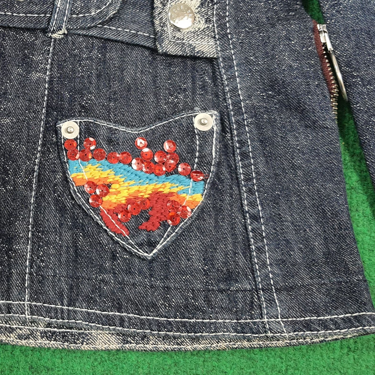 Japanese Brand Vintage Japan GKITALIYA Denim Jacket Boho C296N9 Size XS / US 0-2 / IT 36-38 - 7 Thumbnail
